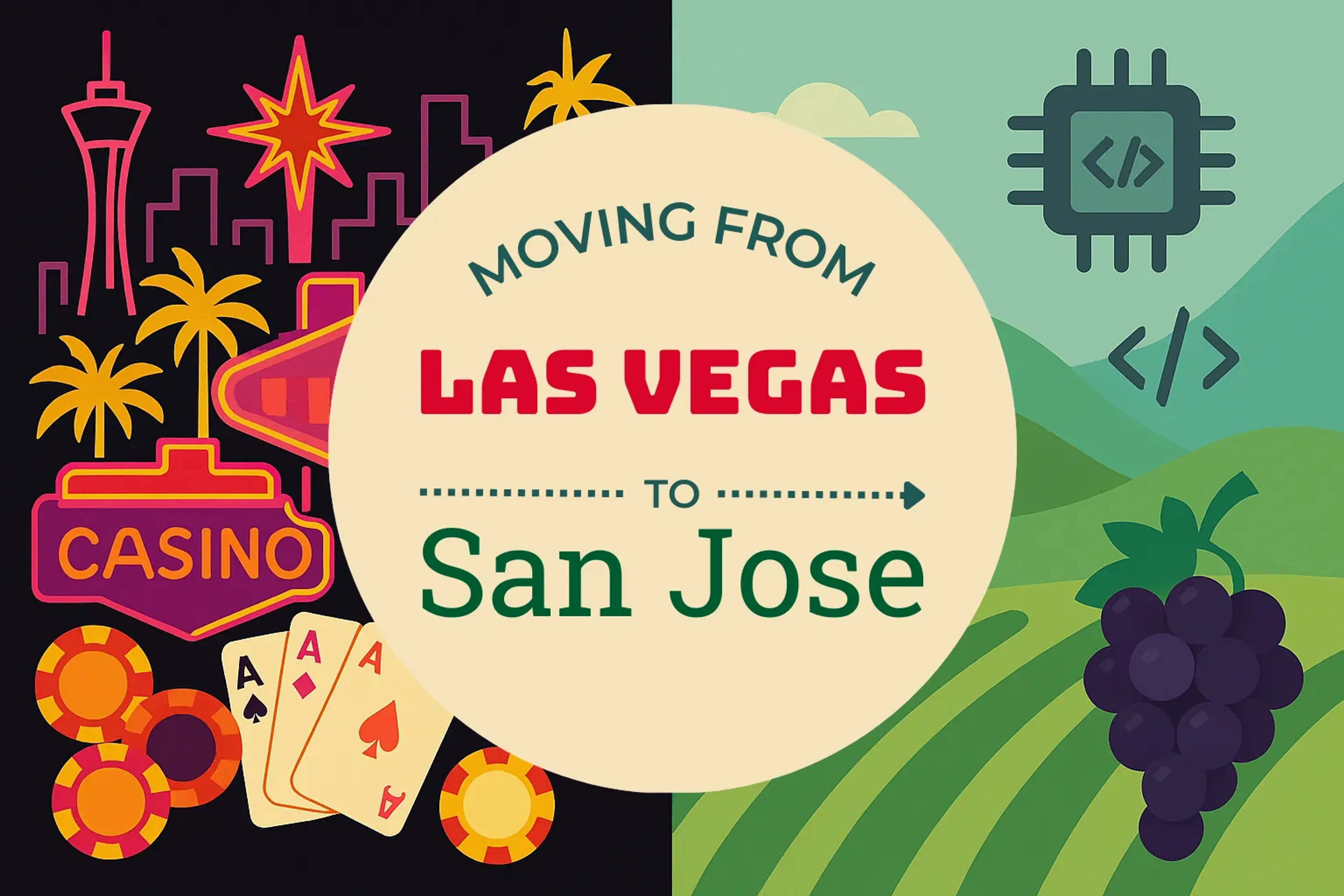 Side-by-side comparison of Las Vegas to San Jose moving companies