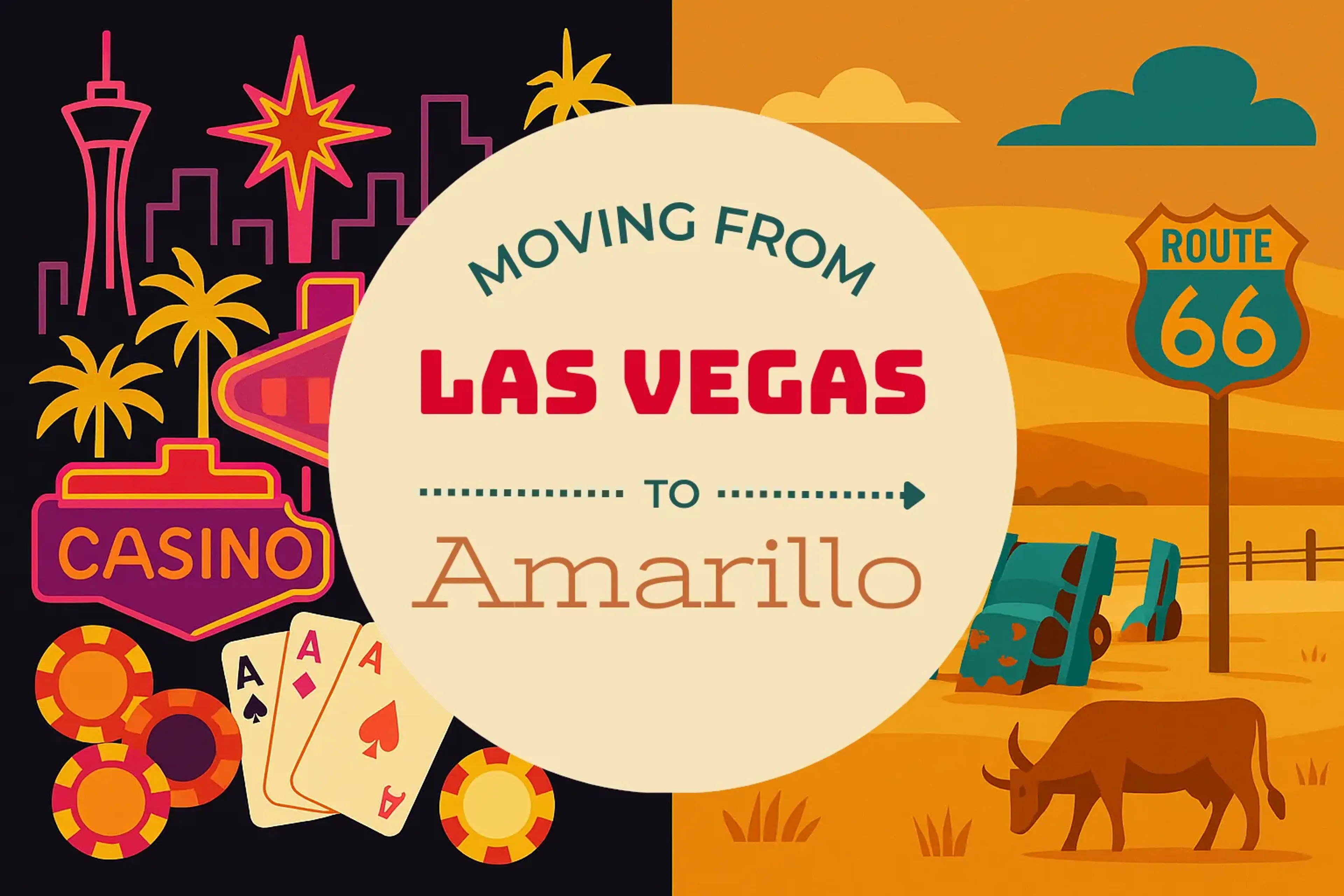 Side-by-side comparison of Las Vegas to Amarillo moving companies