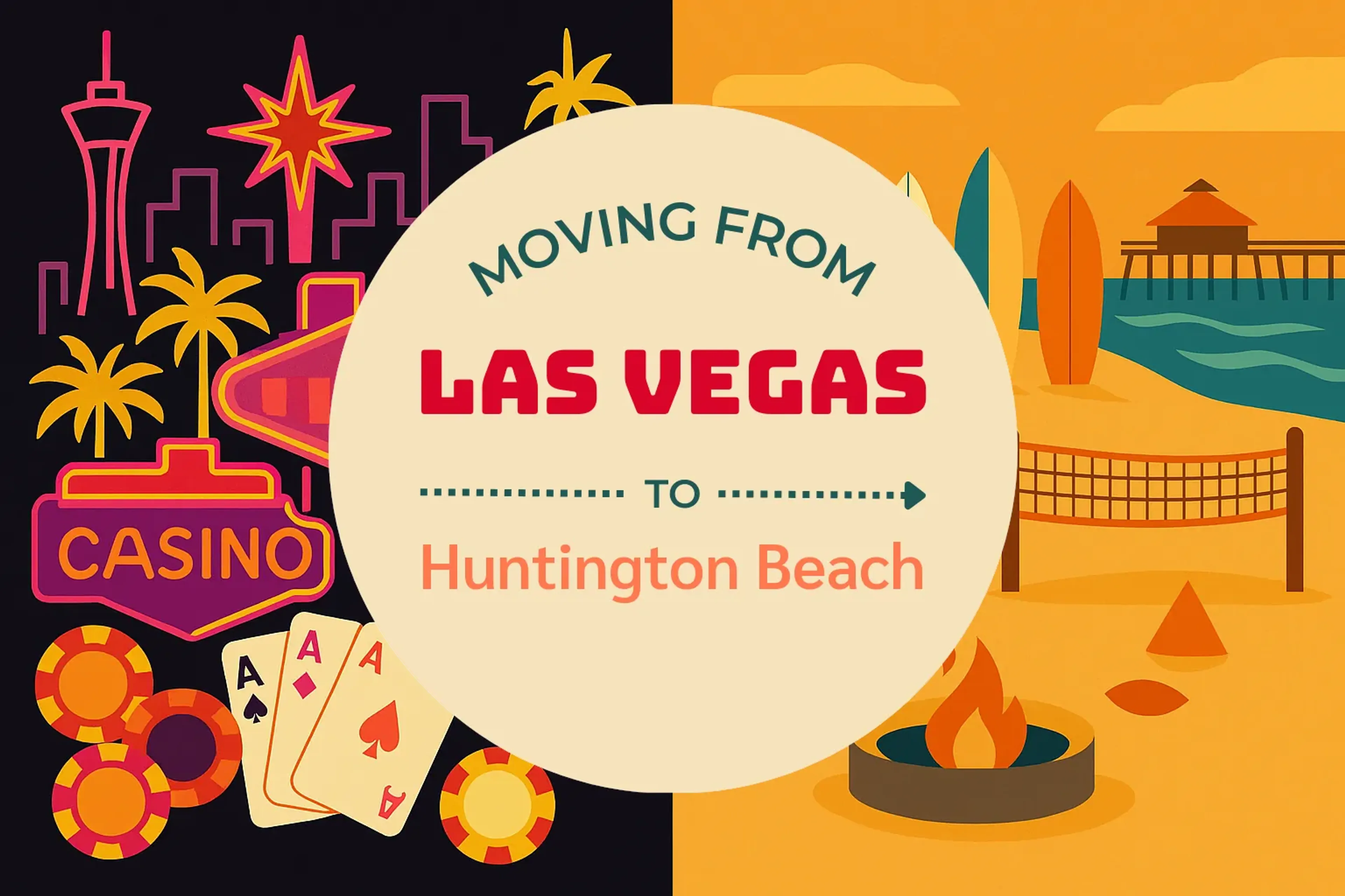 Side-by-side comparison of Las Vegas to Huntington Beach moving companies