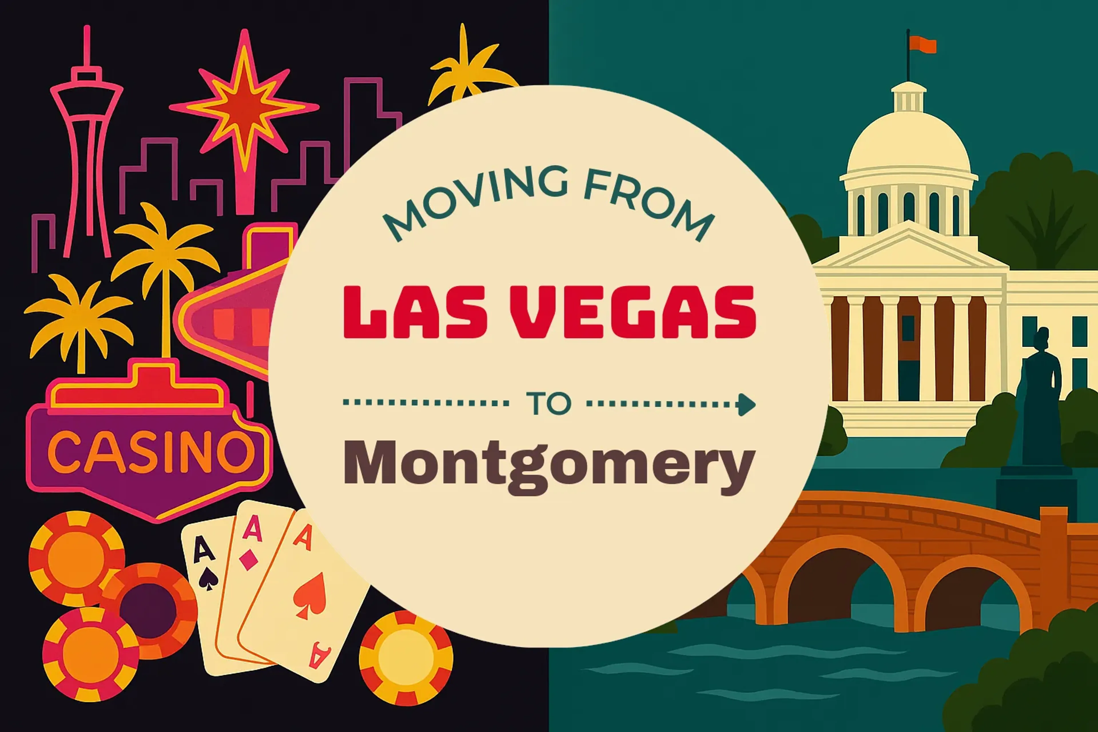 Side-by-side comparison of Las Vegas to Montgomery moving companies