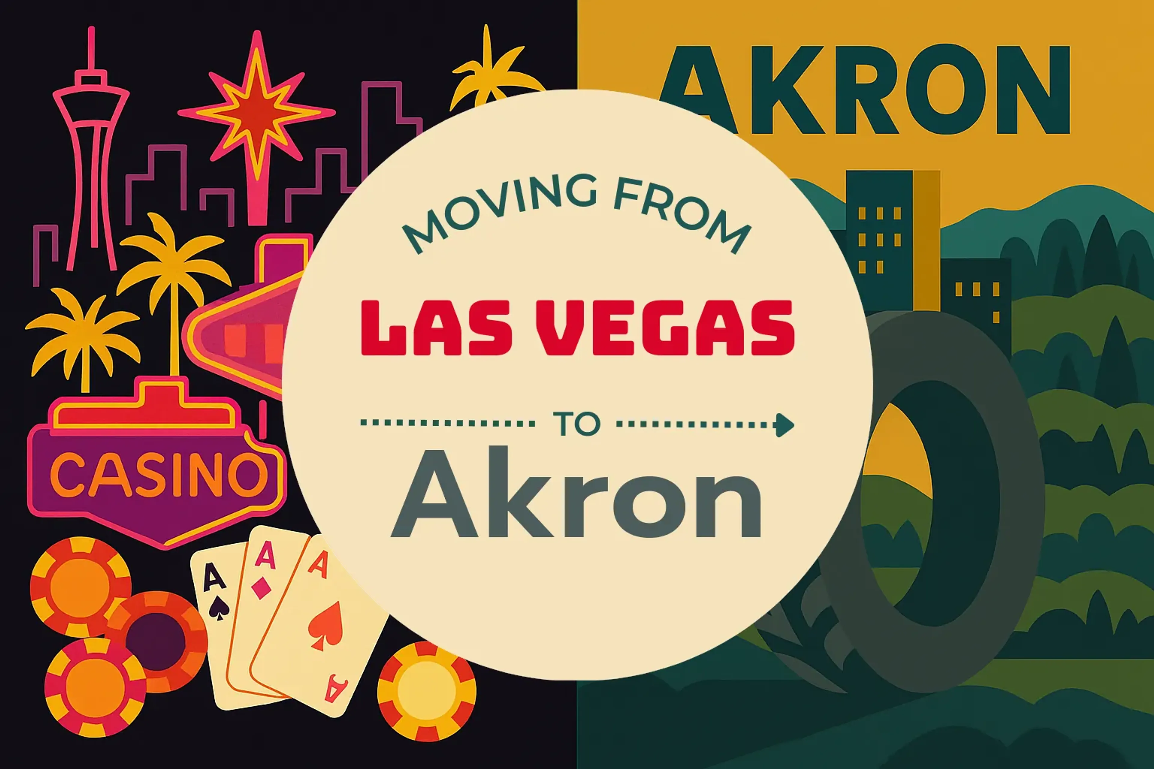 Side-by-side comparison of Las Vegas to Akron moving companies