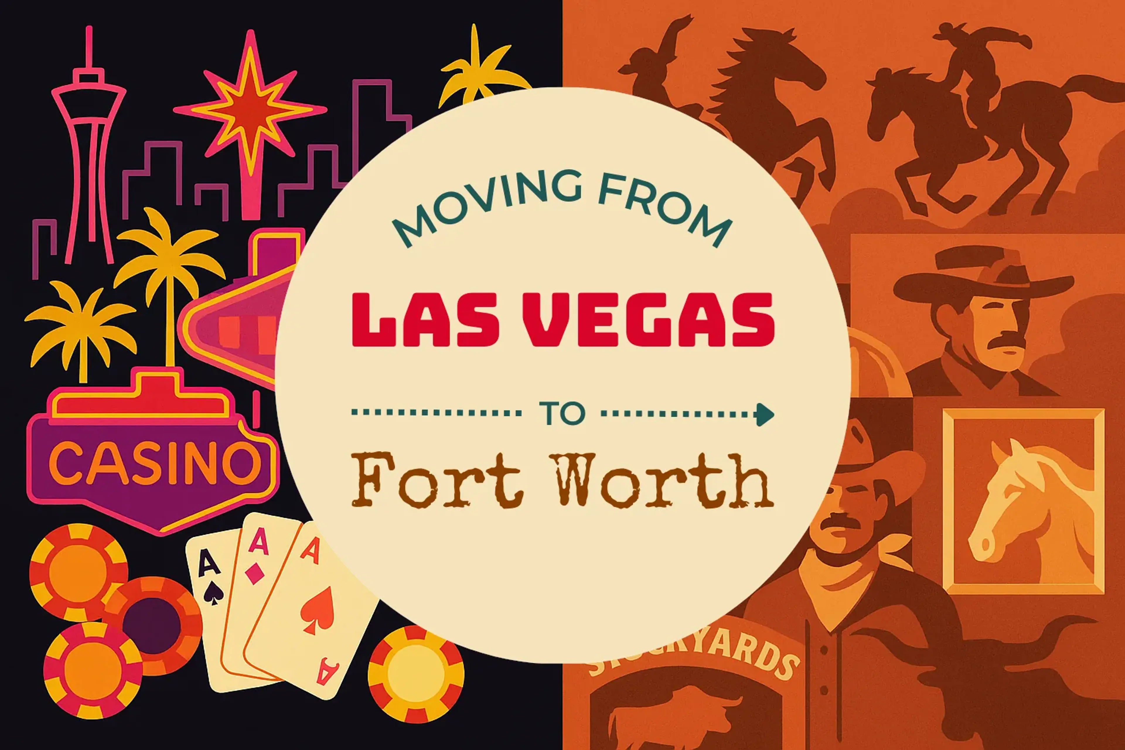 Side-by-side comparison of Las Vegas to Fort Worth moving companies