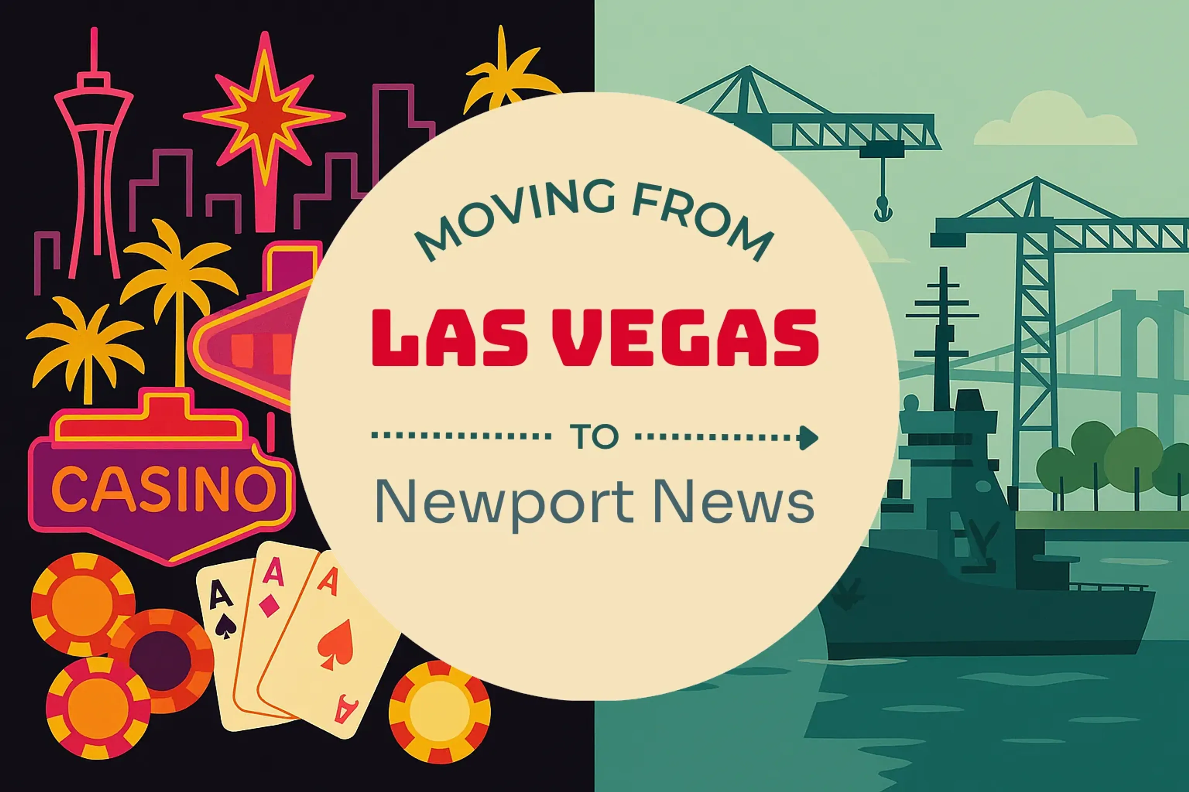 Side-by-side comparison of Las Vegas to Newport News moving companies