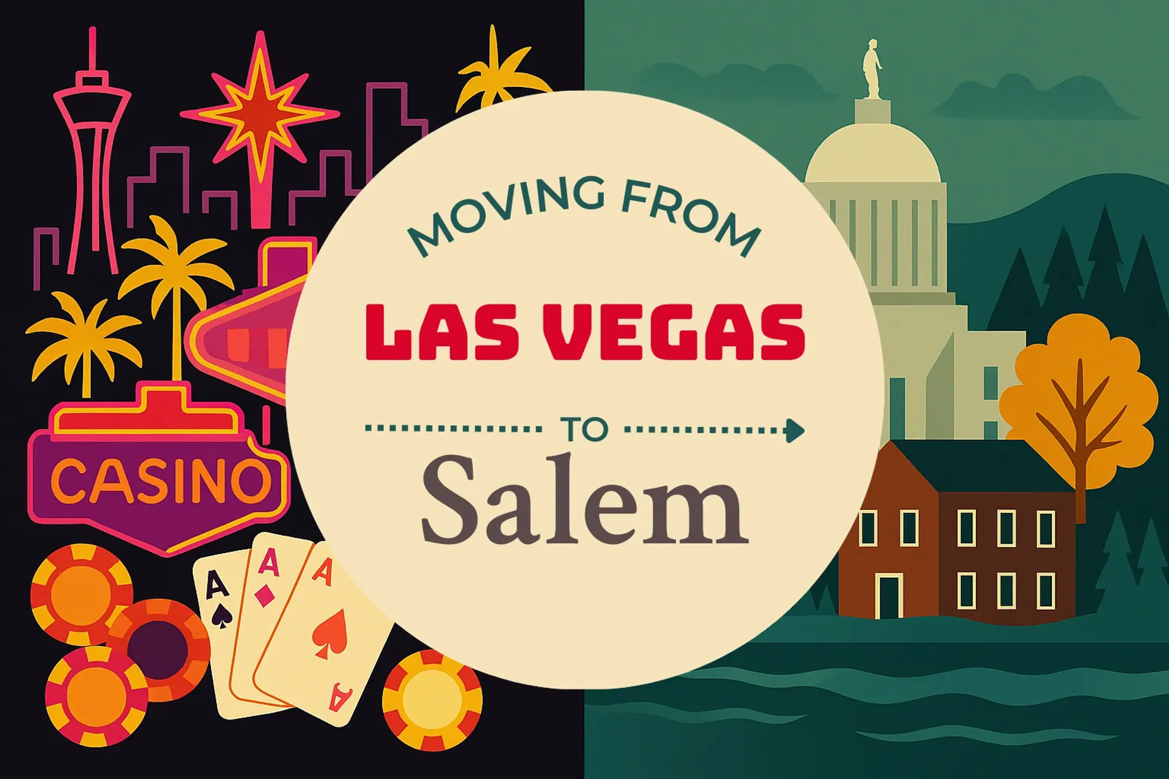Side-by-side comparison of Las Vegas to Salem moving companies