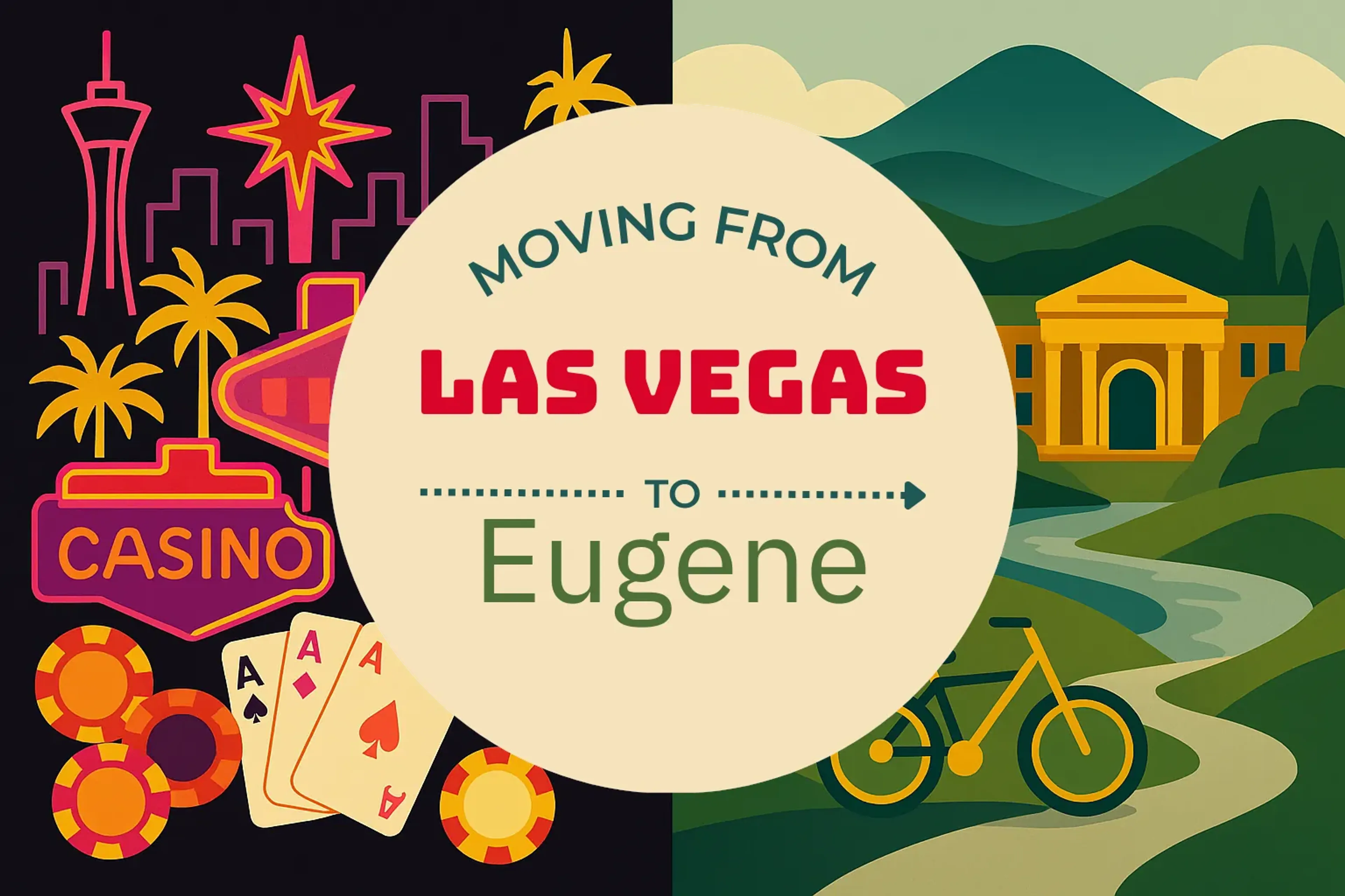 Side-by-side comparison of Las Vegas to Eugene moving companies
