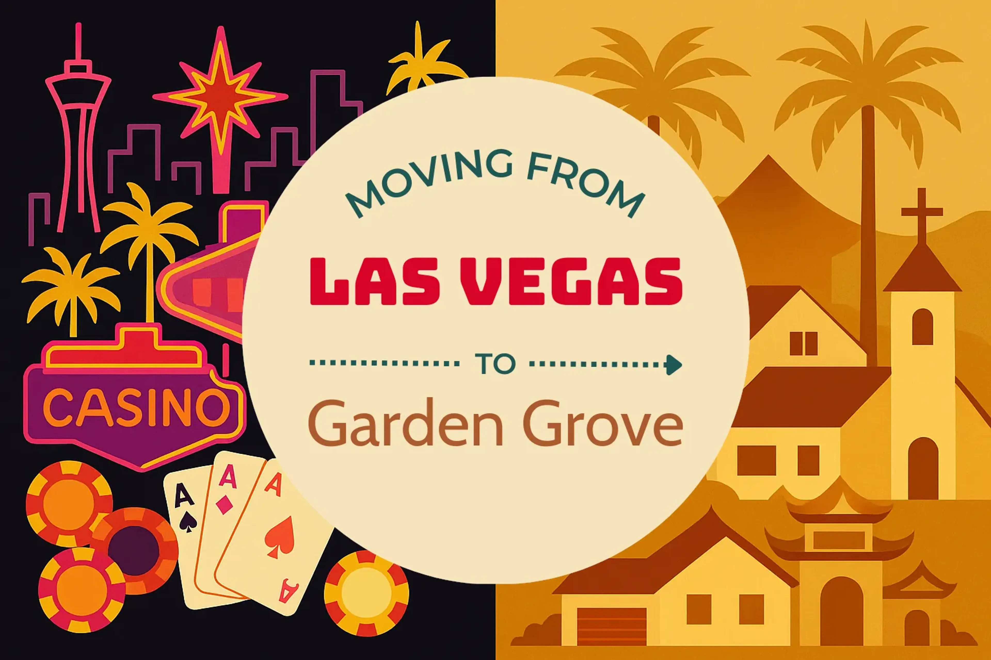 Side-by-side comparison of Las Vegas to Garden Grove moving companies