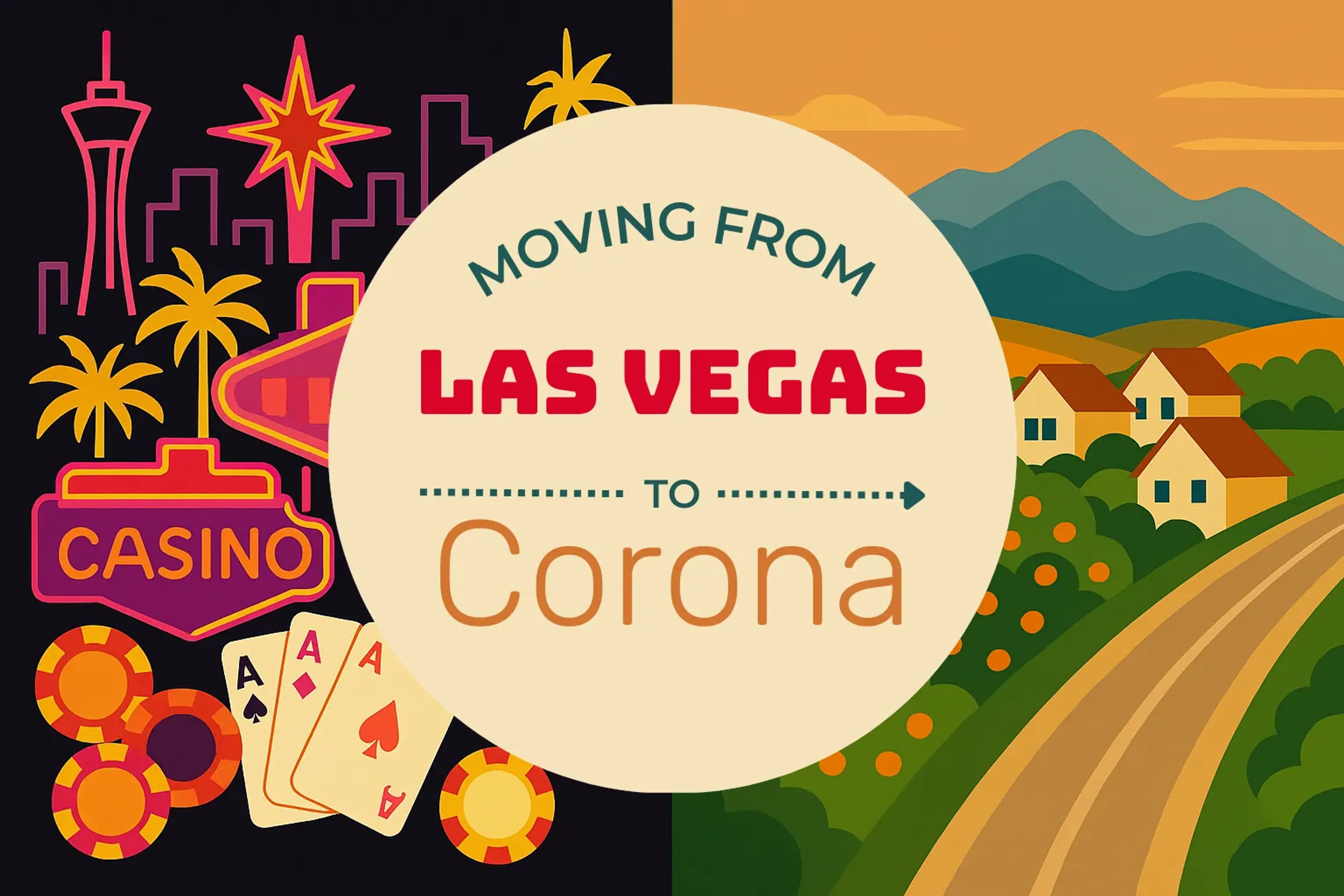 Side-by-side comparison of Las Vegas to Corona moving companies