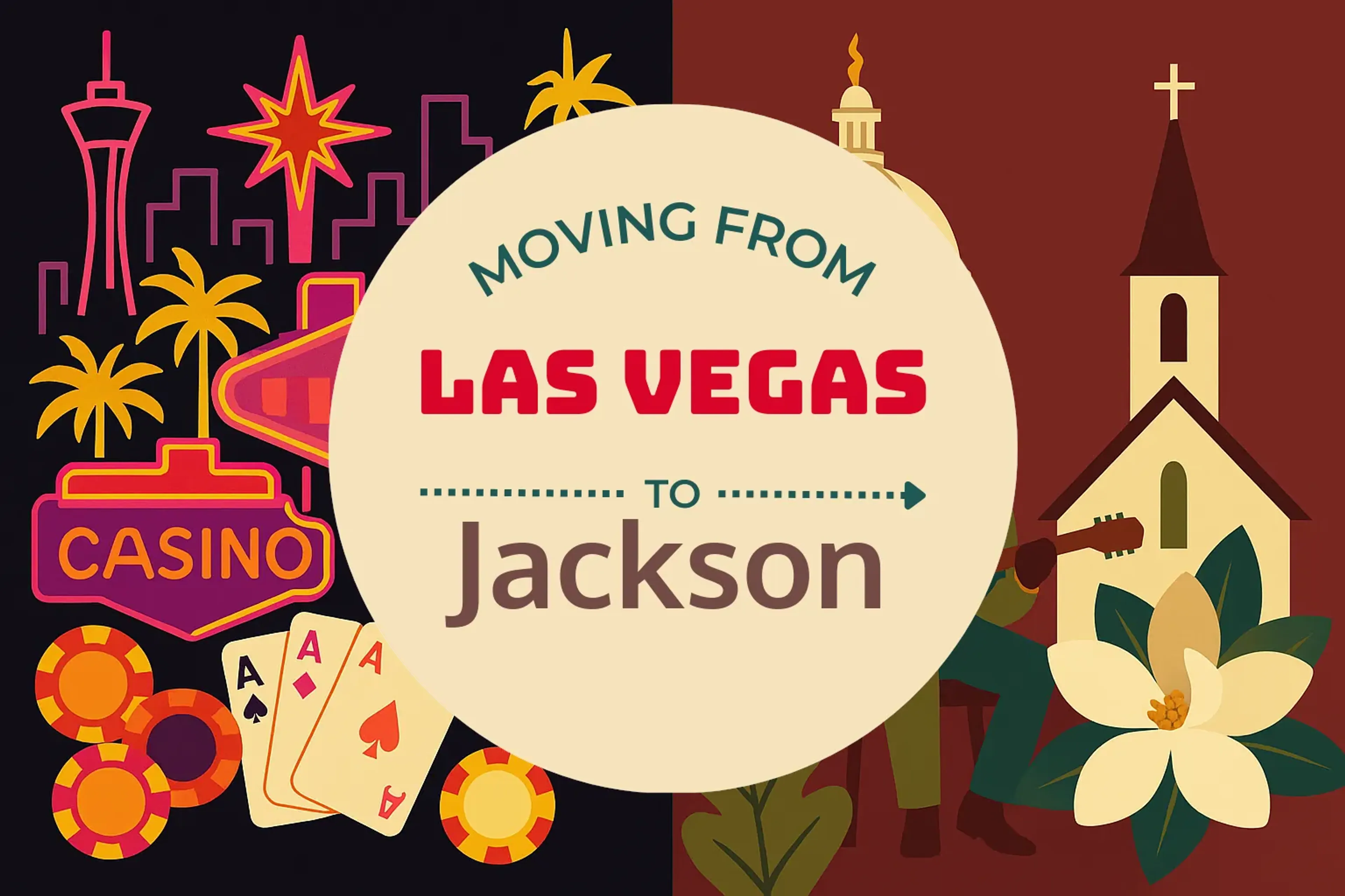 Side-by-side comparison of Las Vegas to Jackson moving companies