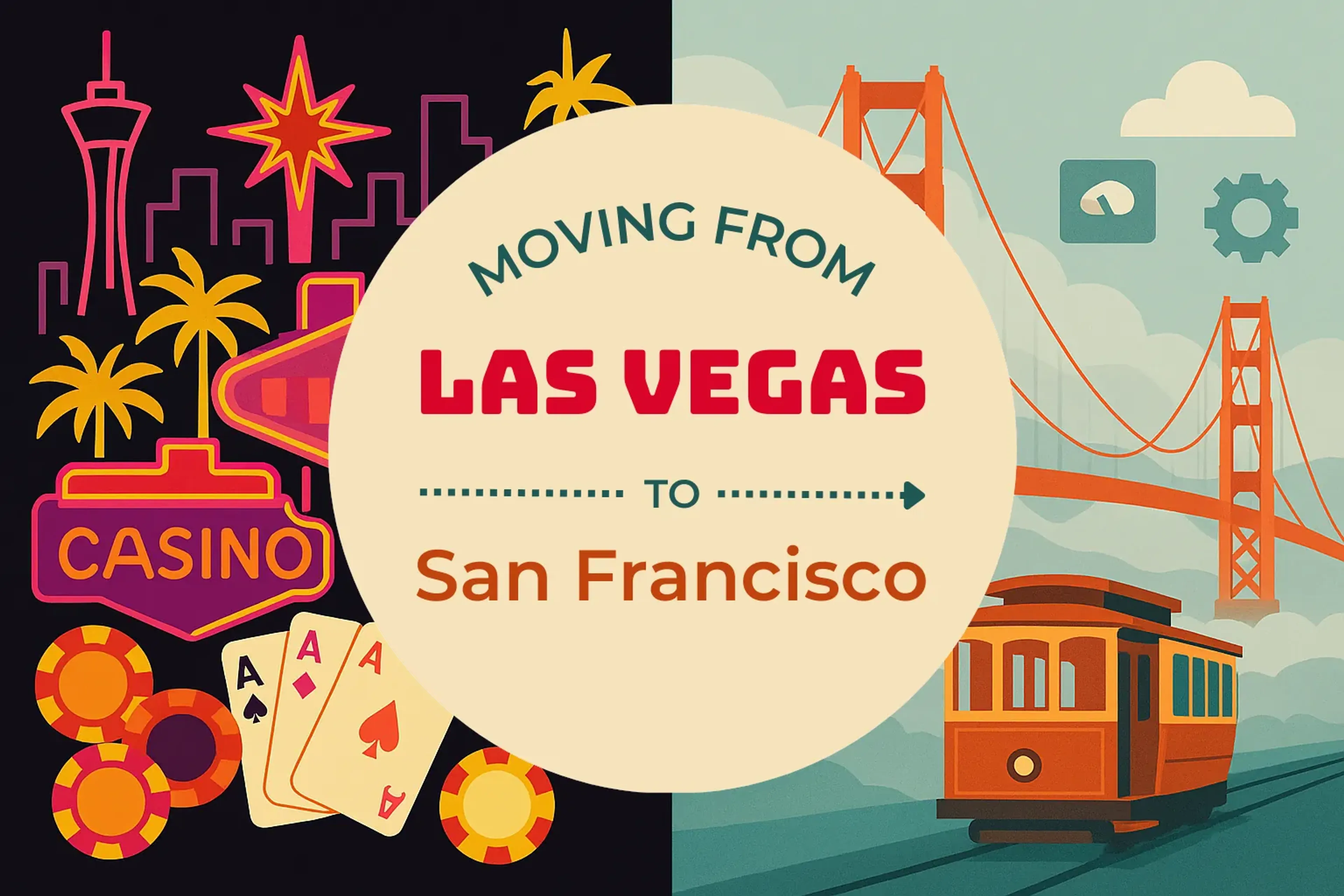 Side-by-side comparison of Las Vegas to San Francisco moving companies