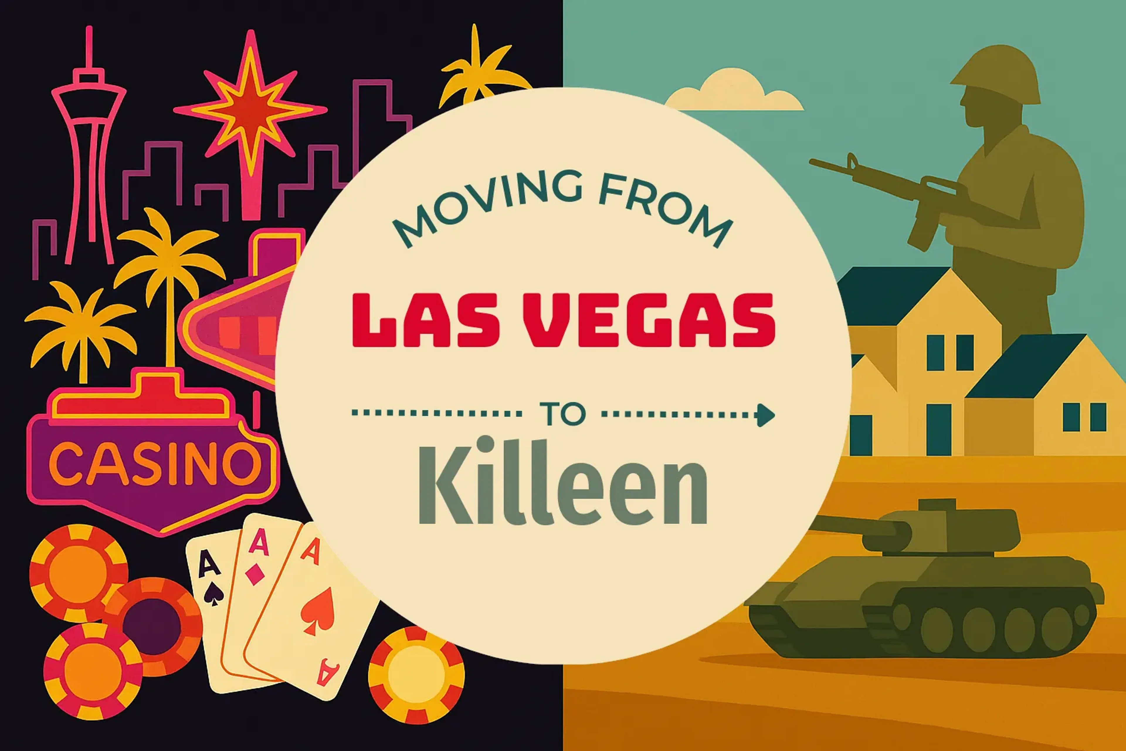 Side-by-side comparison of Las Vegas to Killeen moving companies