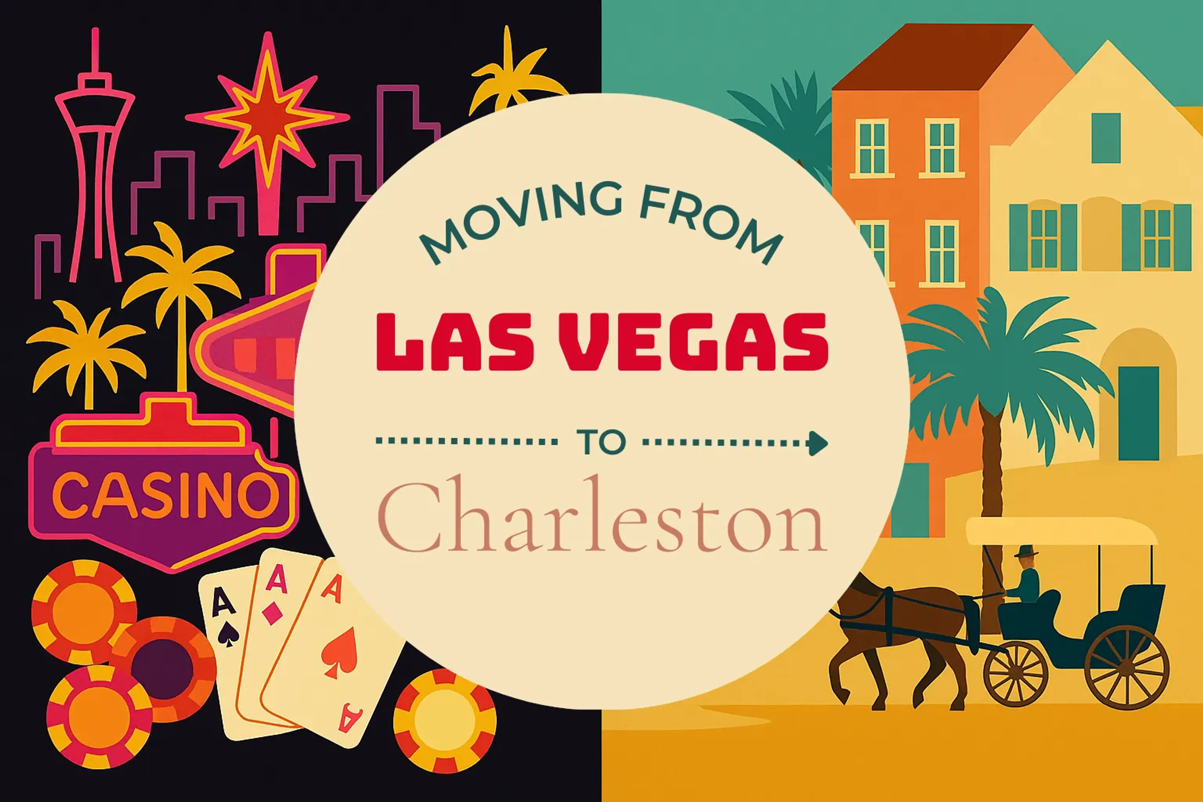 Side-by-side comparison of Las Vegas to Charleston moving companies