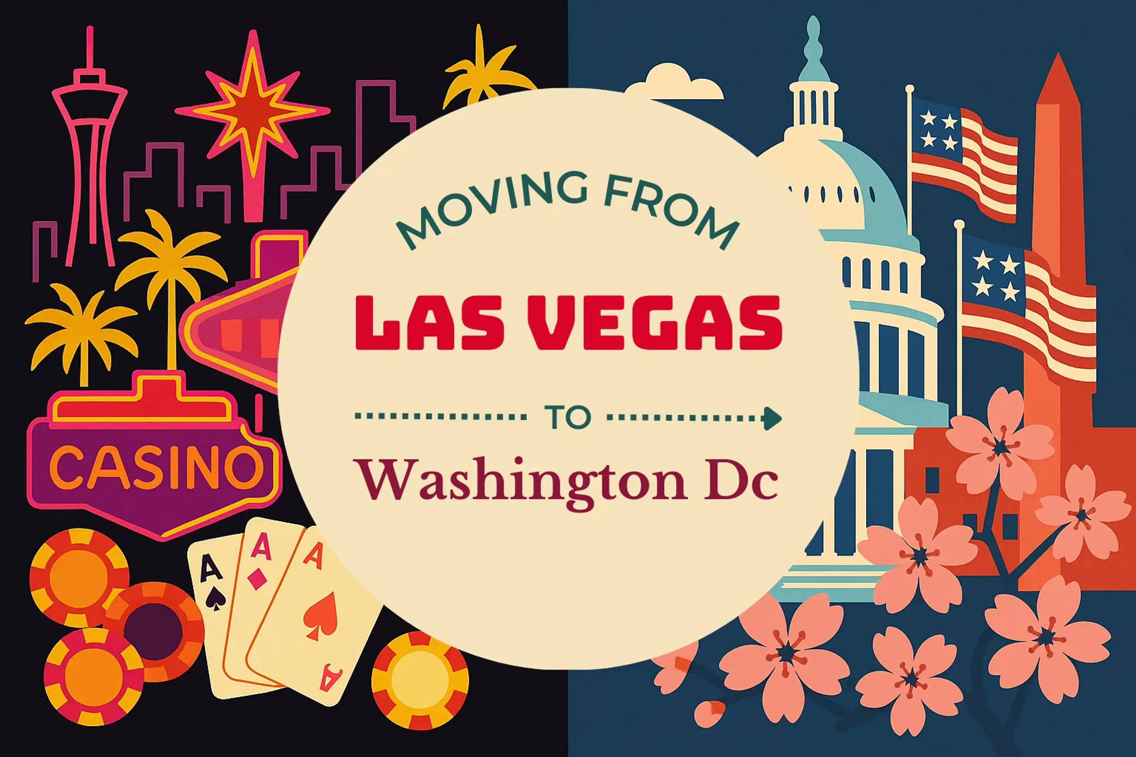Side-by-side comparison of Las Vegas to Washington DC moving companies
