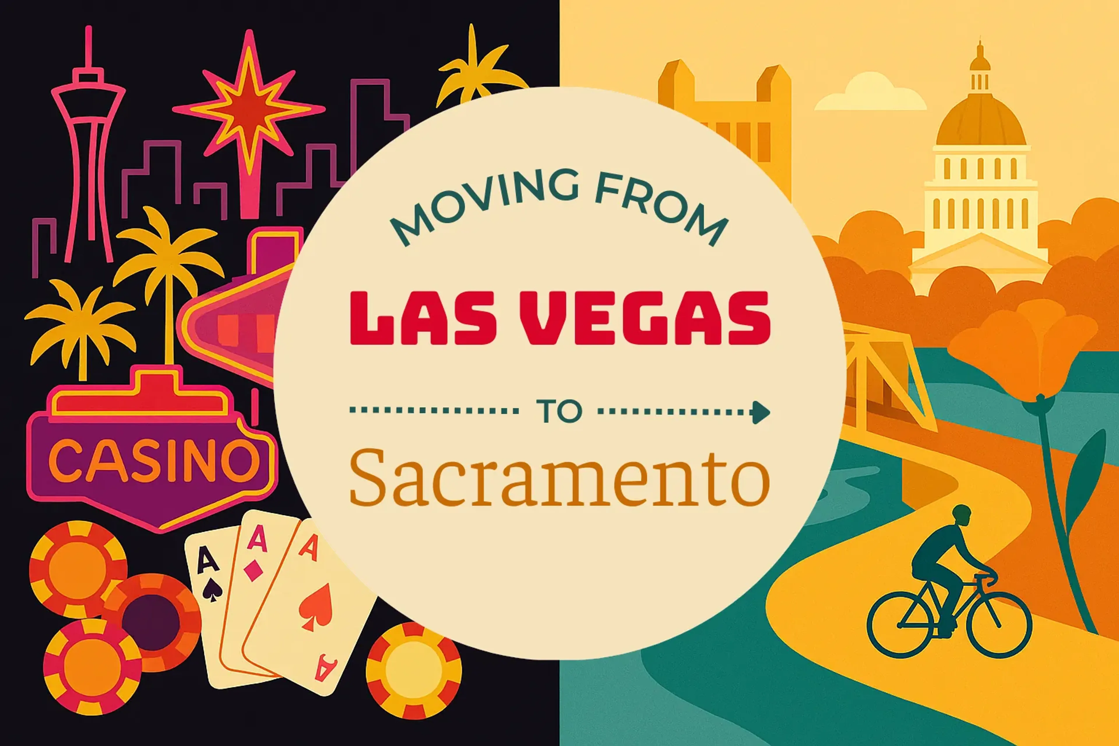 Side-by-side comparison of Las Vegas to Sacramento moving companies