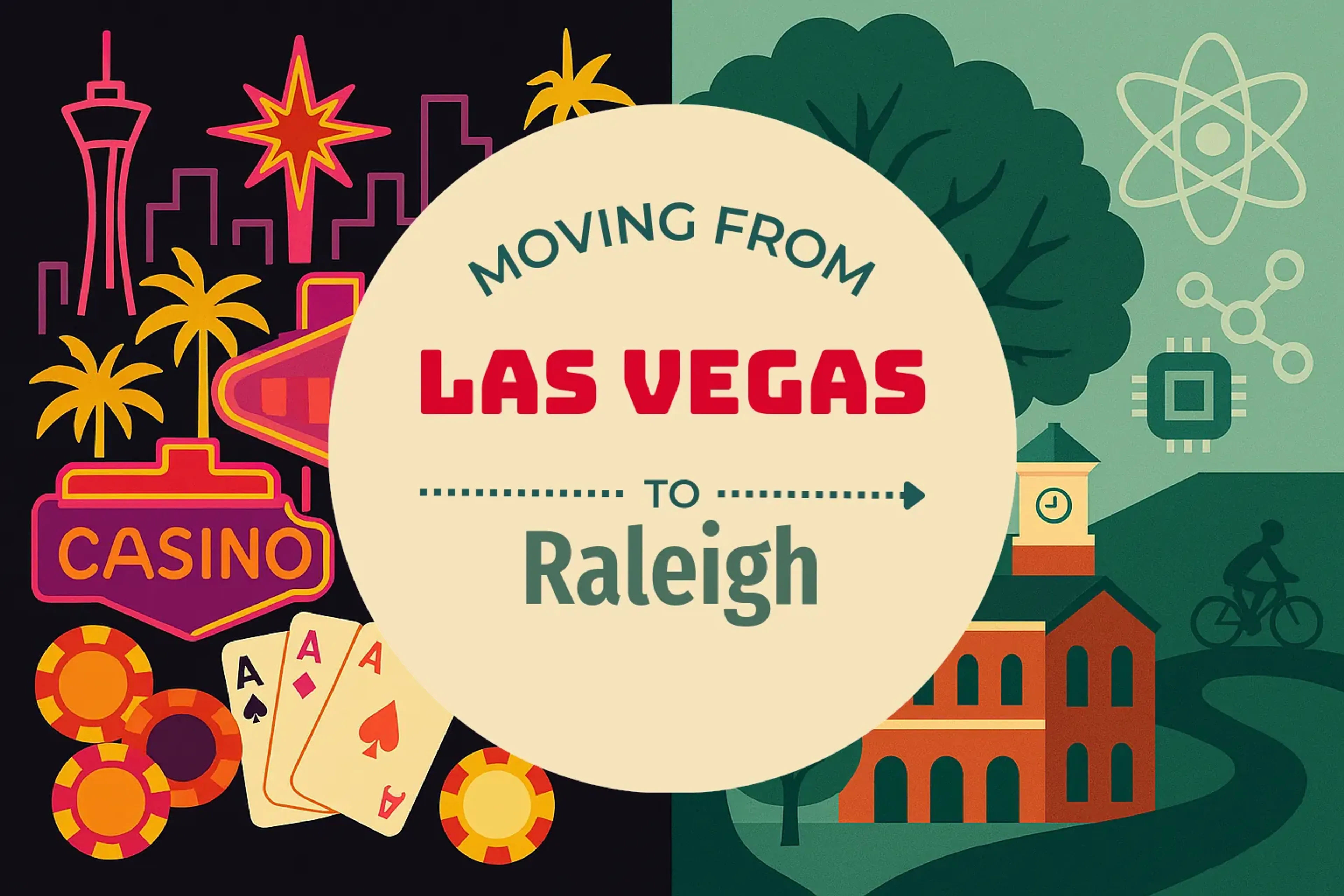 Side-by-side comparison of Las Vegas to Raleigh moving companies