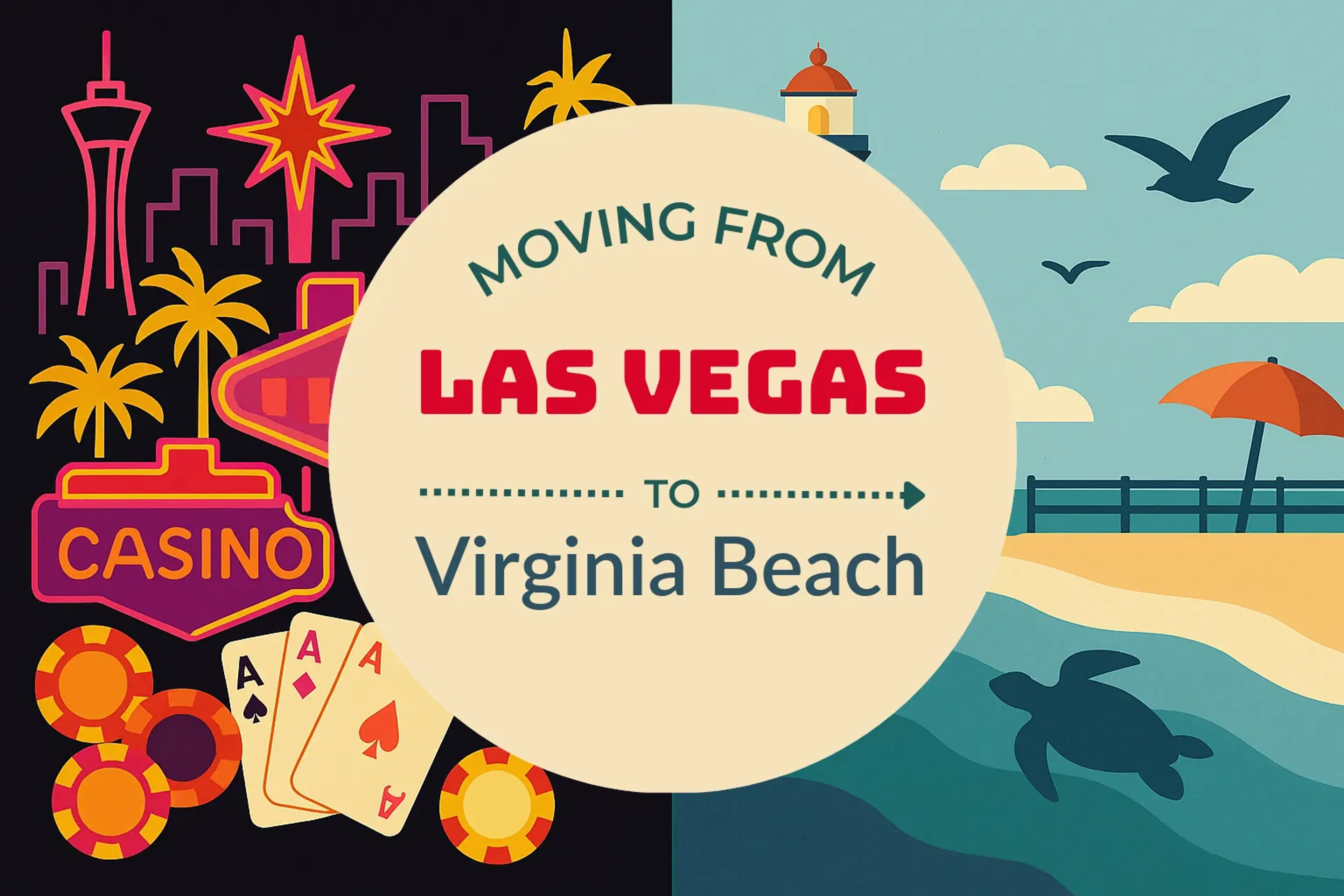 Side-by-side comparison of Las Vegas to Virginia Beach moving companies