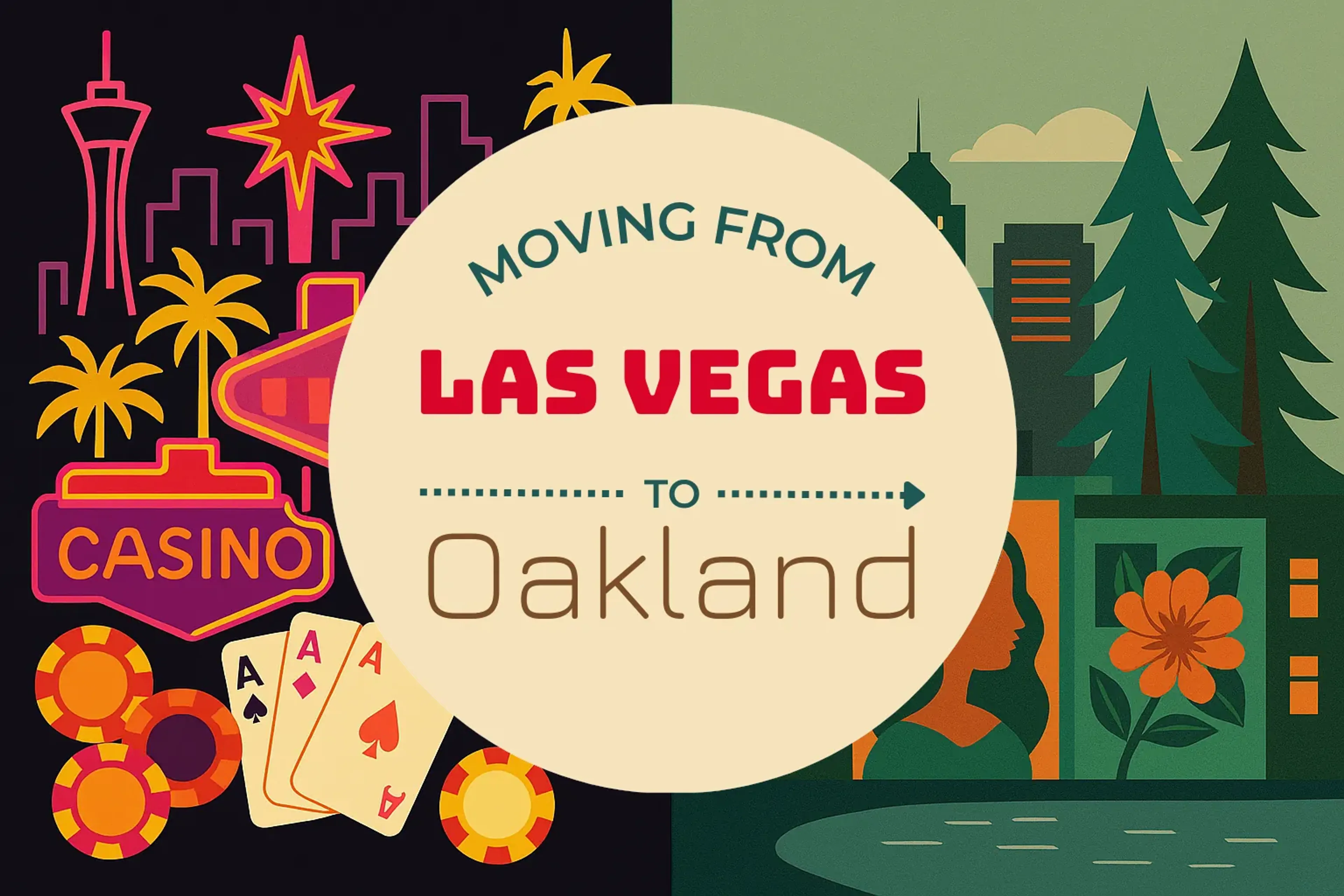 Side-by-side comparison of Las Vegas to Oakland moving companies