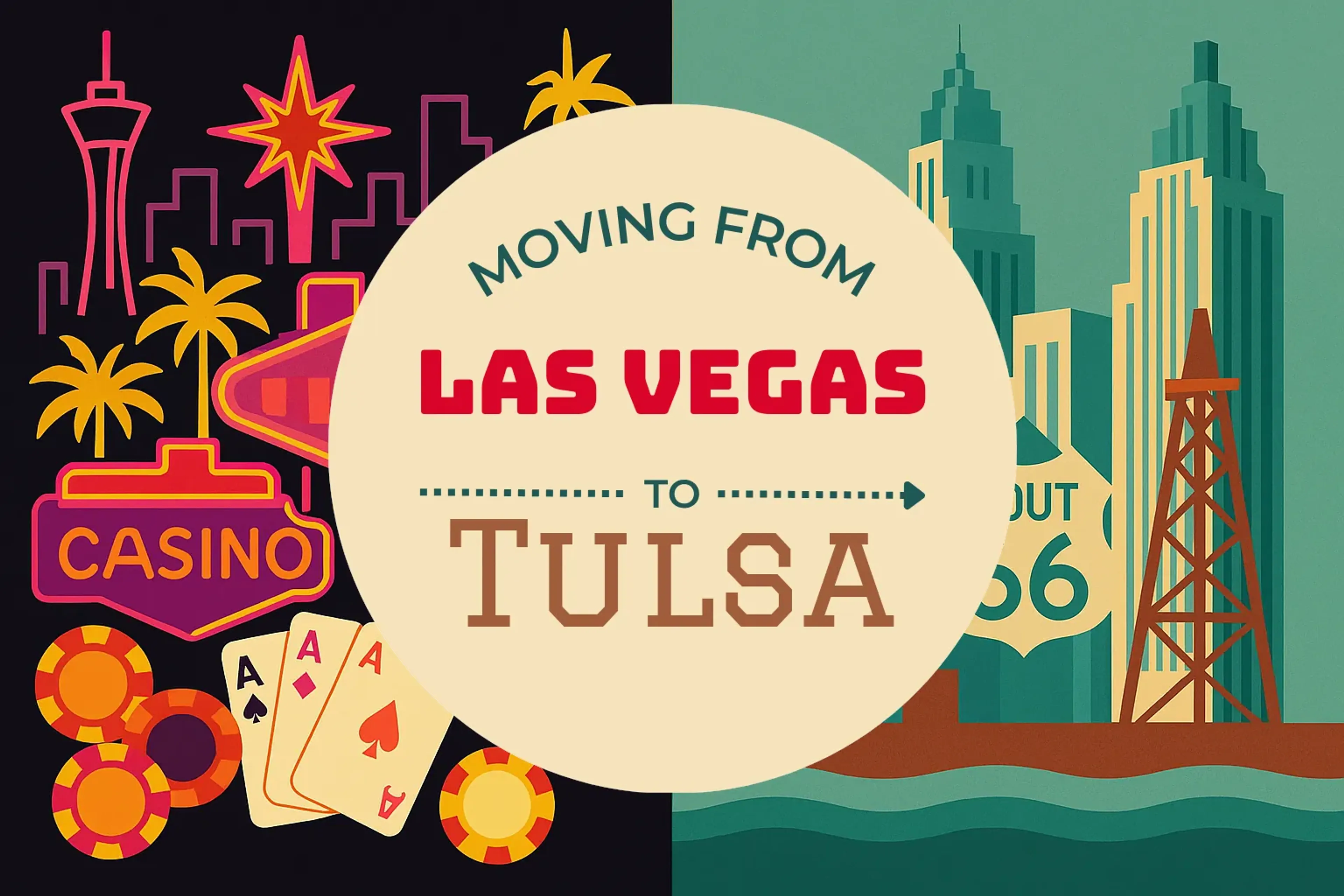 Side-by-side comparison of Las Vegas to Tulsa moving companies