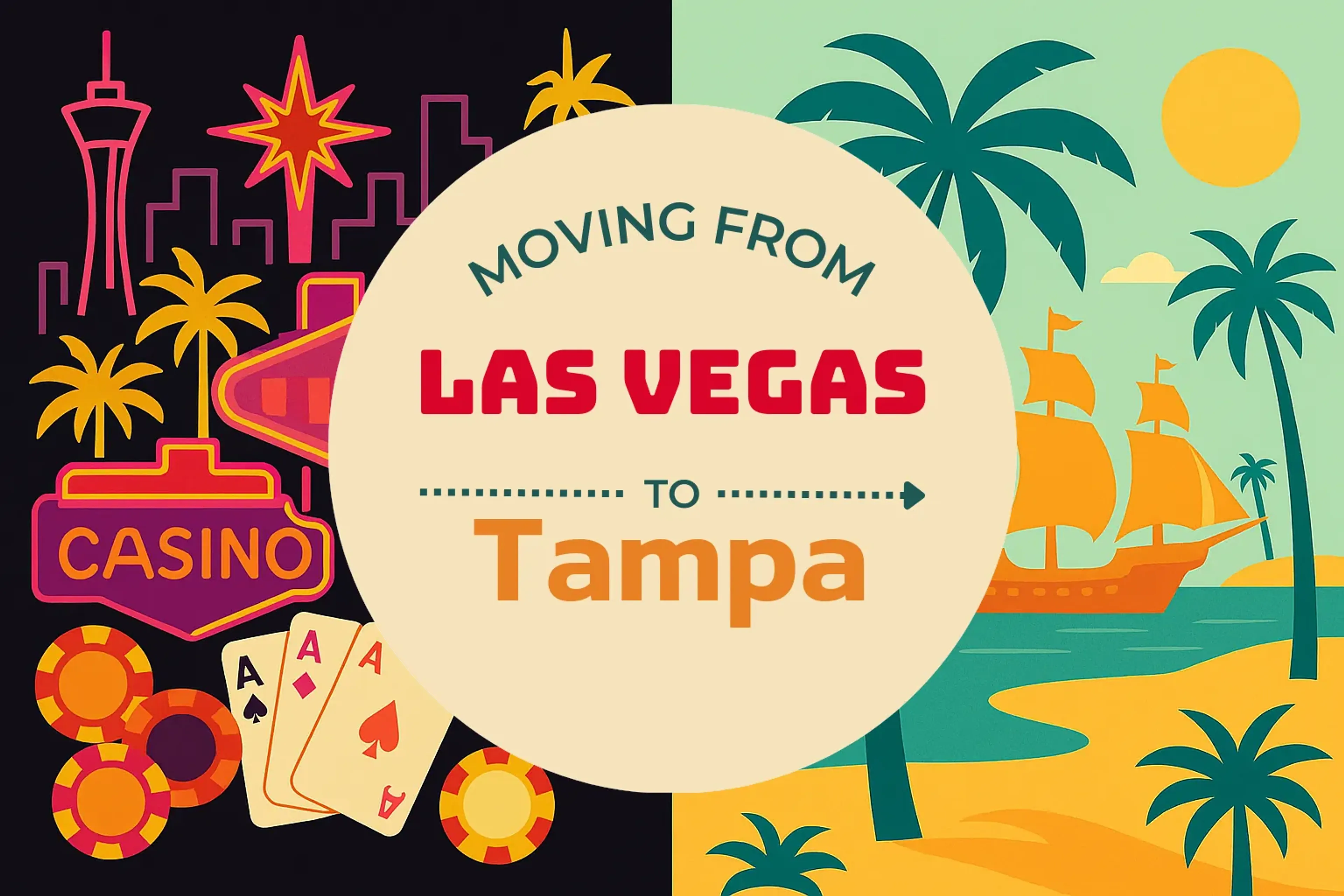 Side-by-side comparison of Las Vegas to Tampa moving companies