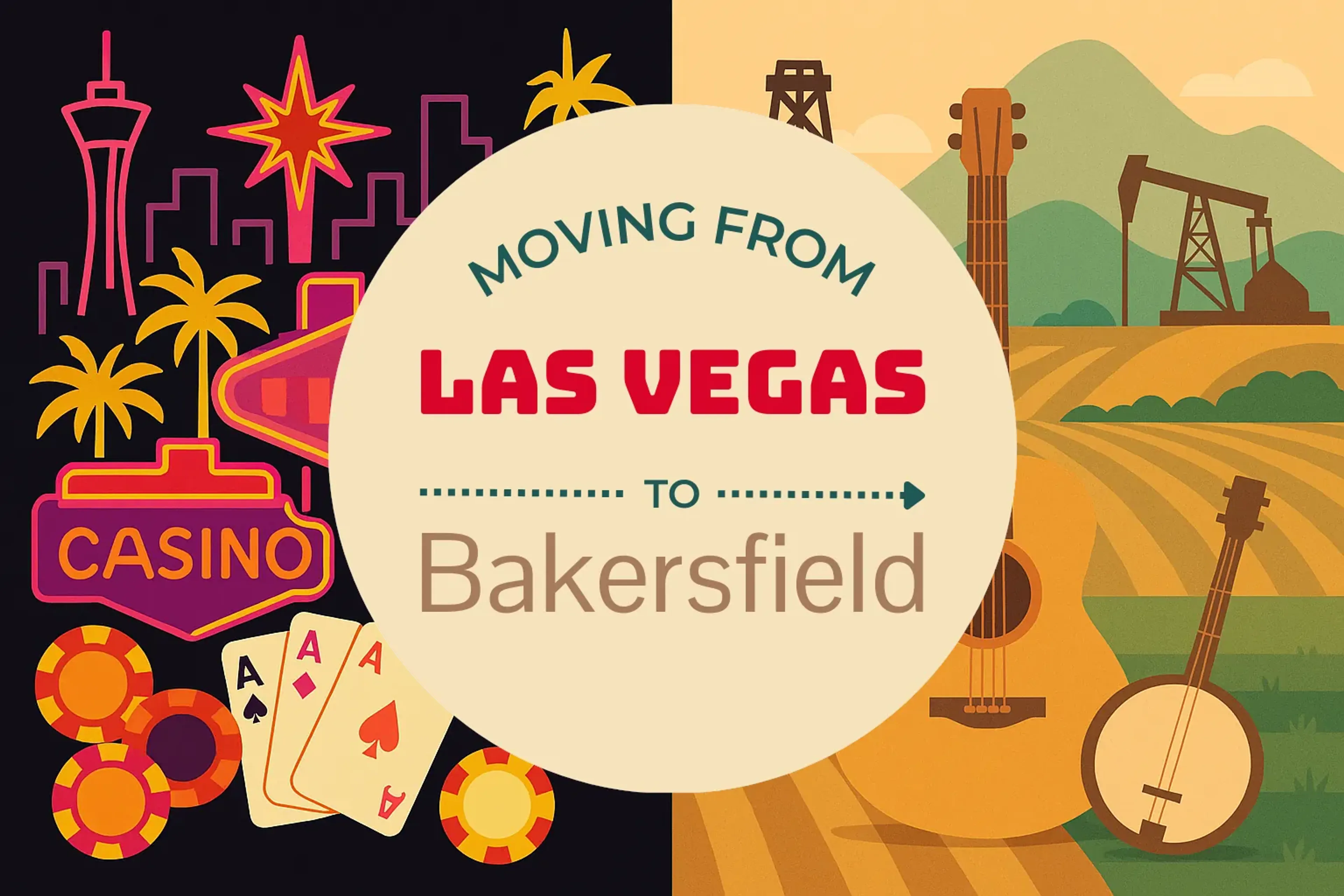 Side-by-side comparison of Las Vegas to Bakersfield moving companies