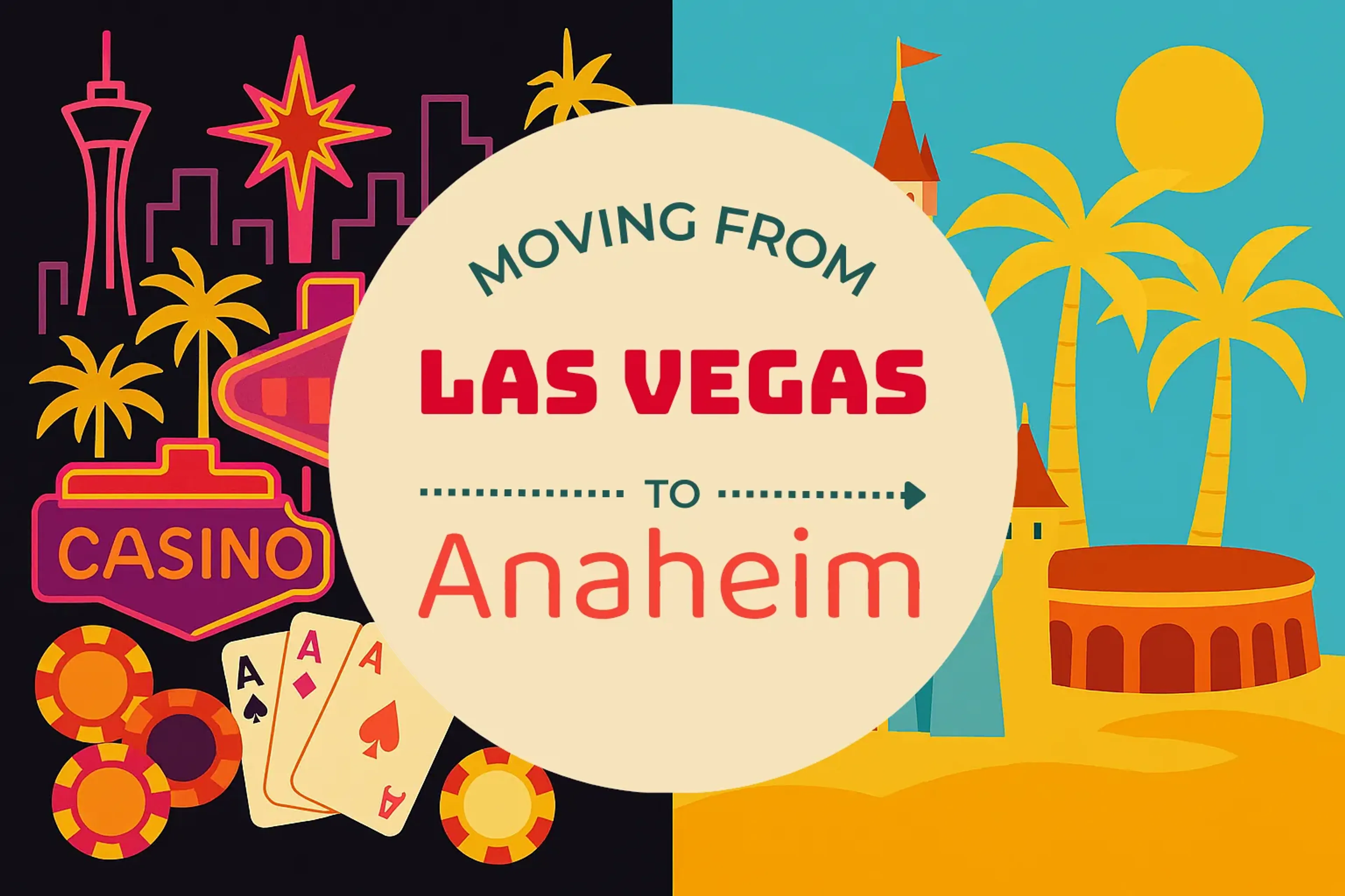 Side-by-side comparison of Las Vegas to Anaheim moving companies