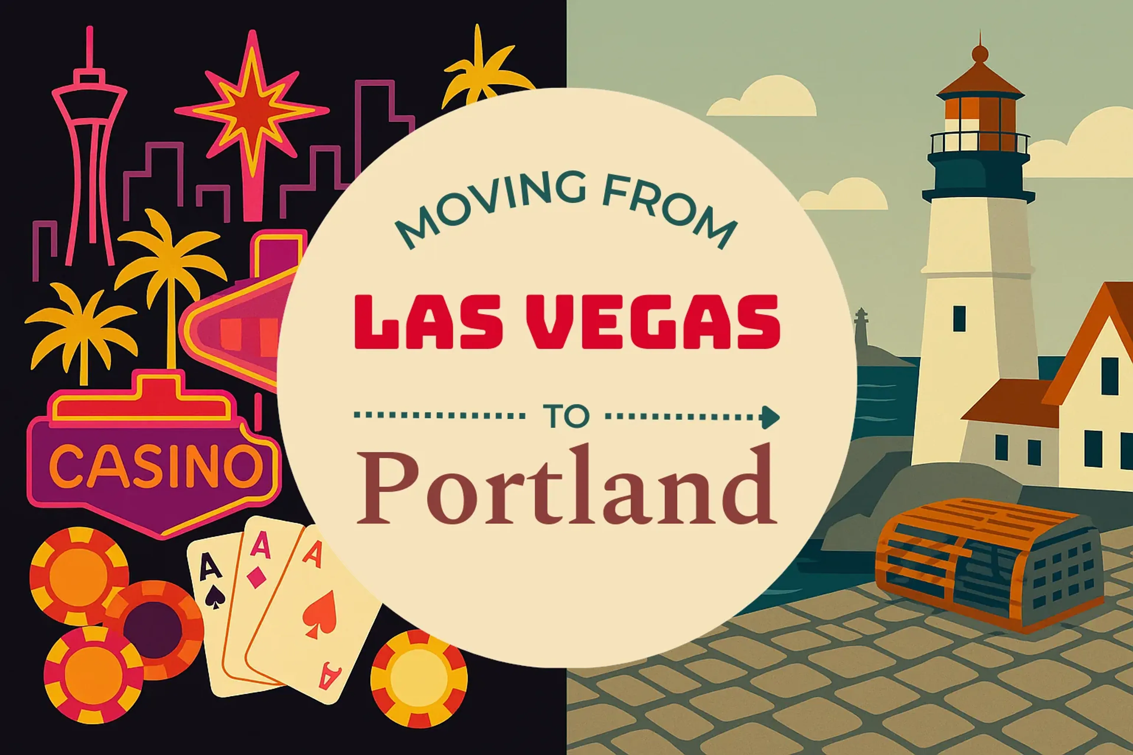 Side-by-side comparison of Las Vegas to Portland moving companies