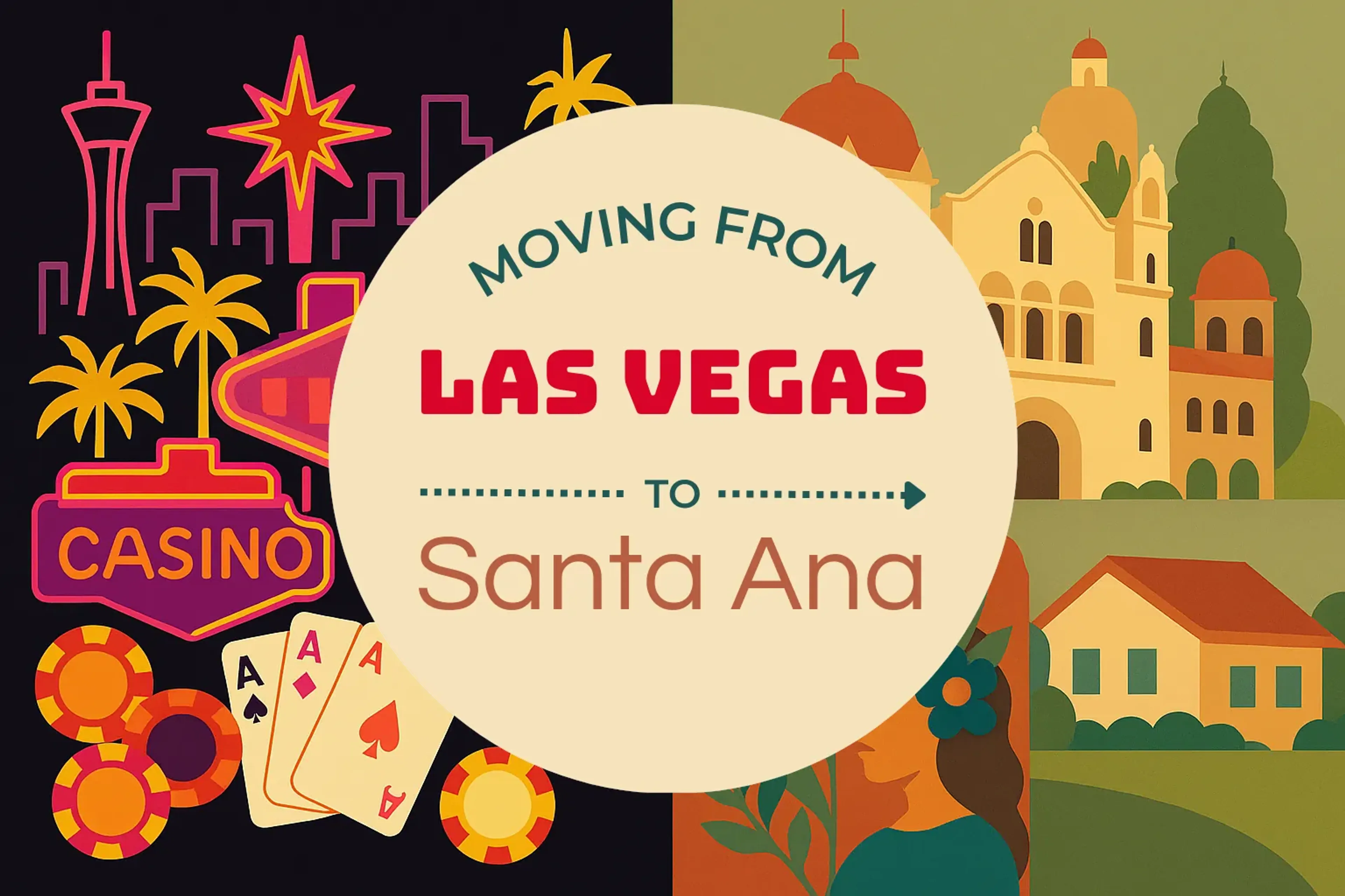 Side-by-side comparison of Las Vegas to Santa Ana moving companies