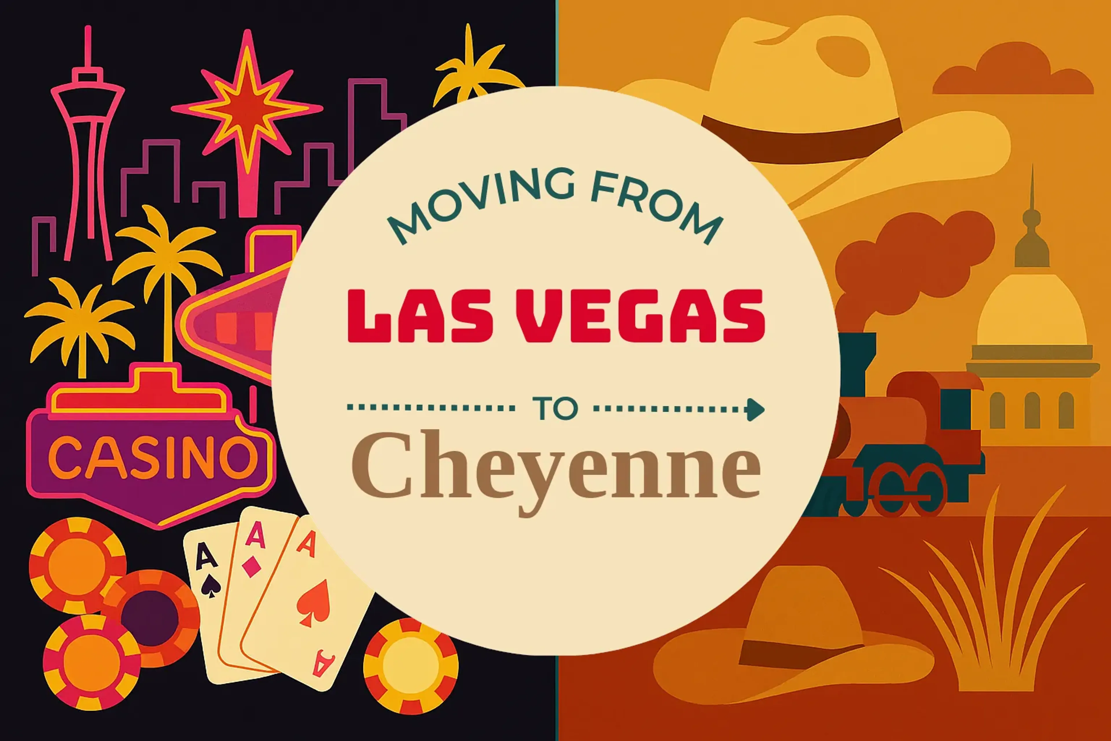 Side-by-side comparison of Las Vegas to Cheyenne moving companies