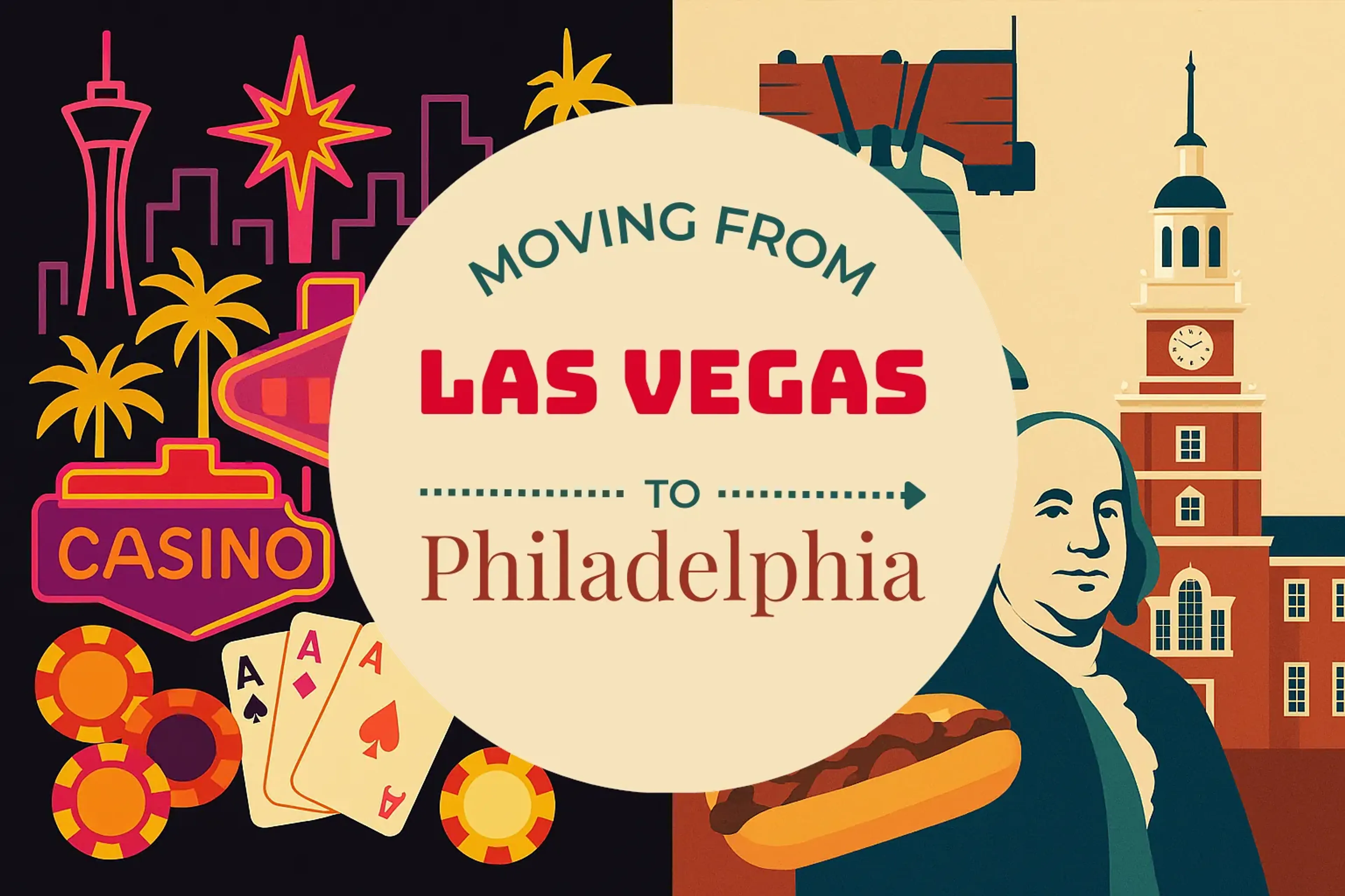 Side-by-side comparison of Las Vegas to Philadelphia moving companies