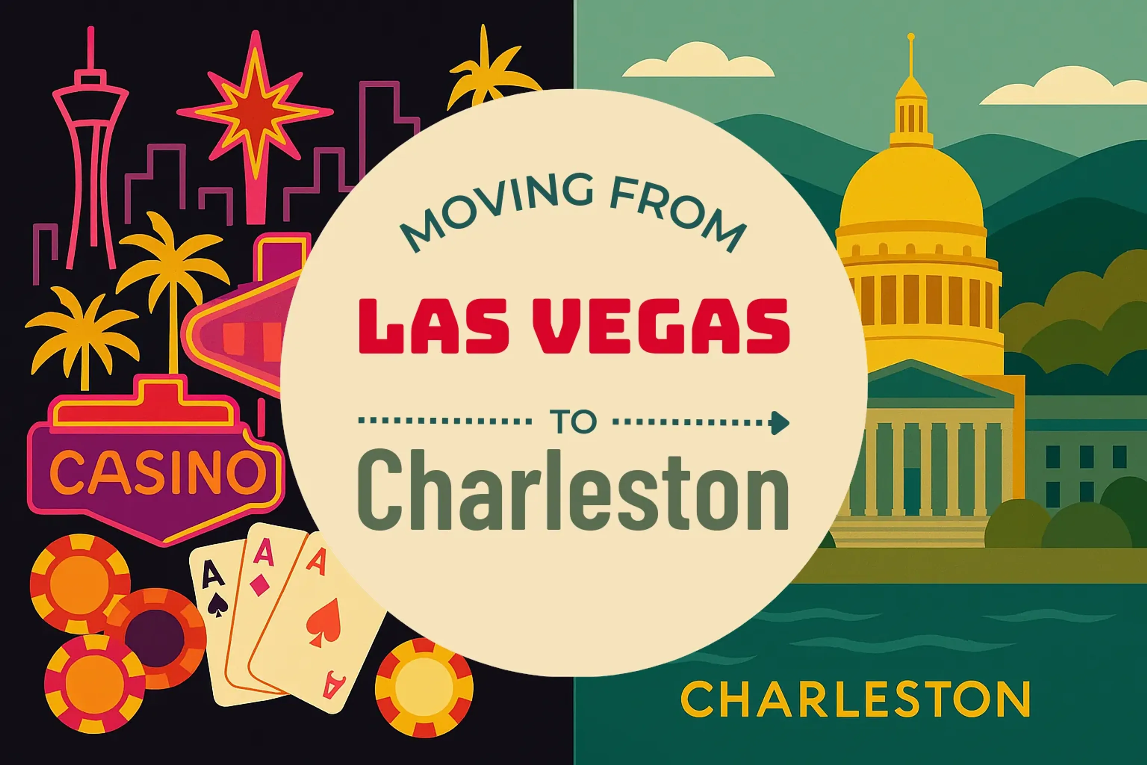 Side-by-side comparison of Las Vegas to Charleston moving companies