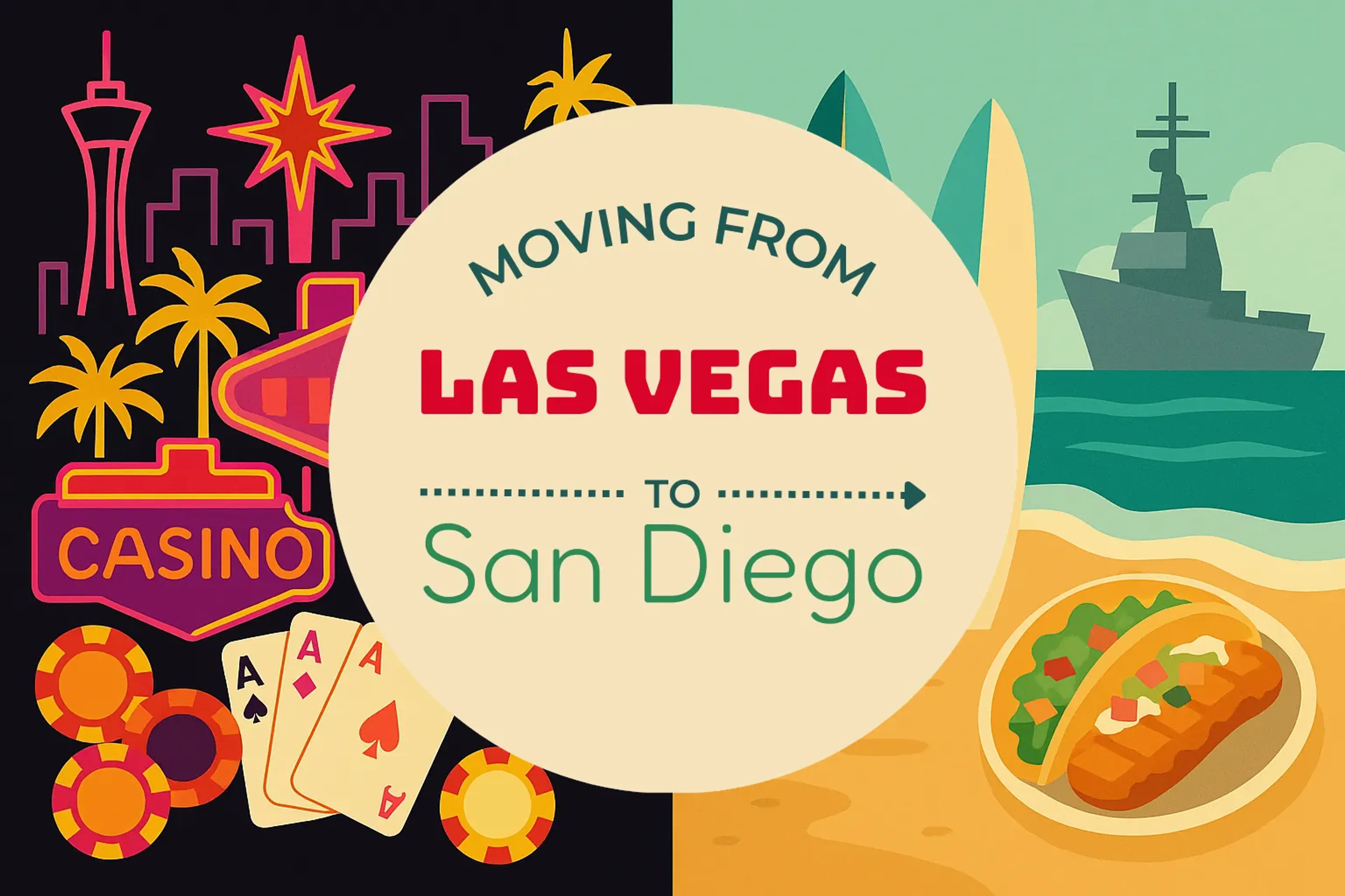 Side-by-side comparison of Las Vegas to San Diego moving companies