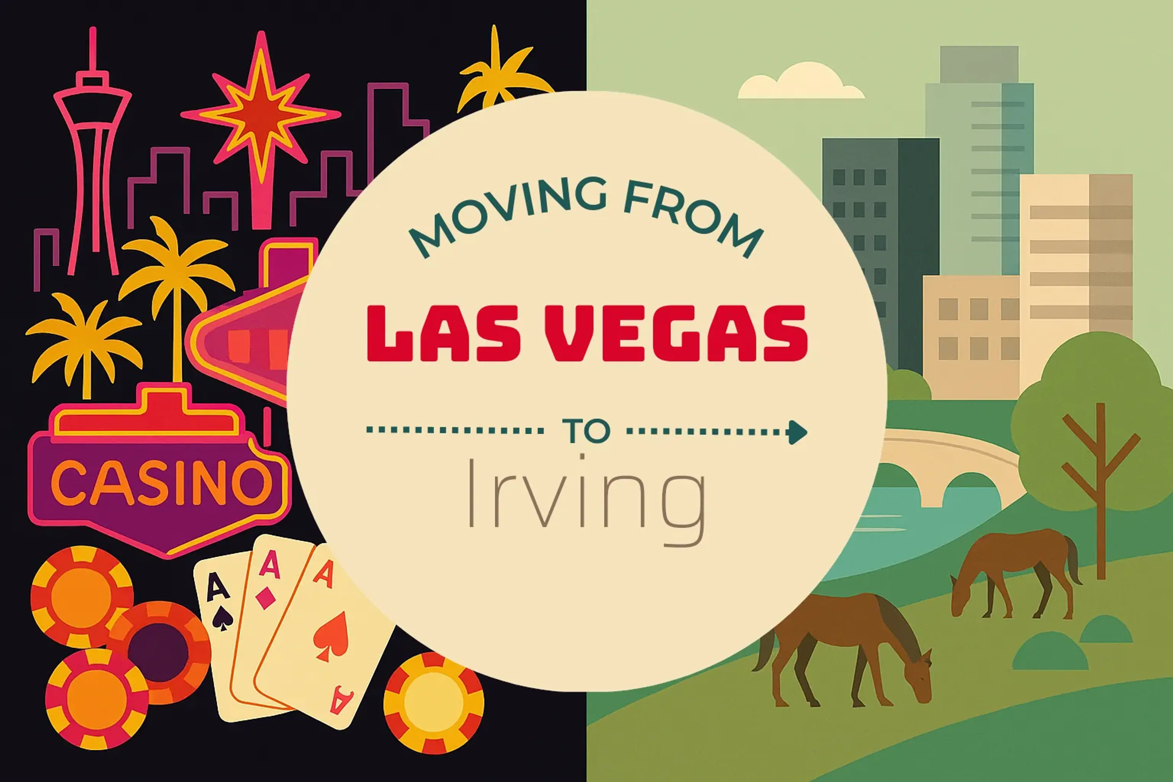 Side-by-side comparison of Las Vegas to Irving moving companies
