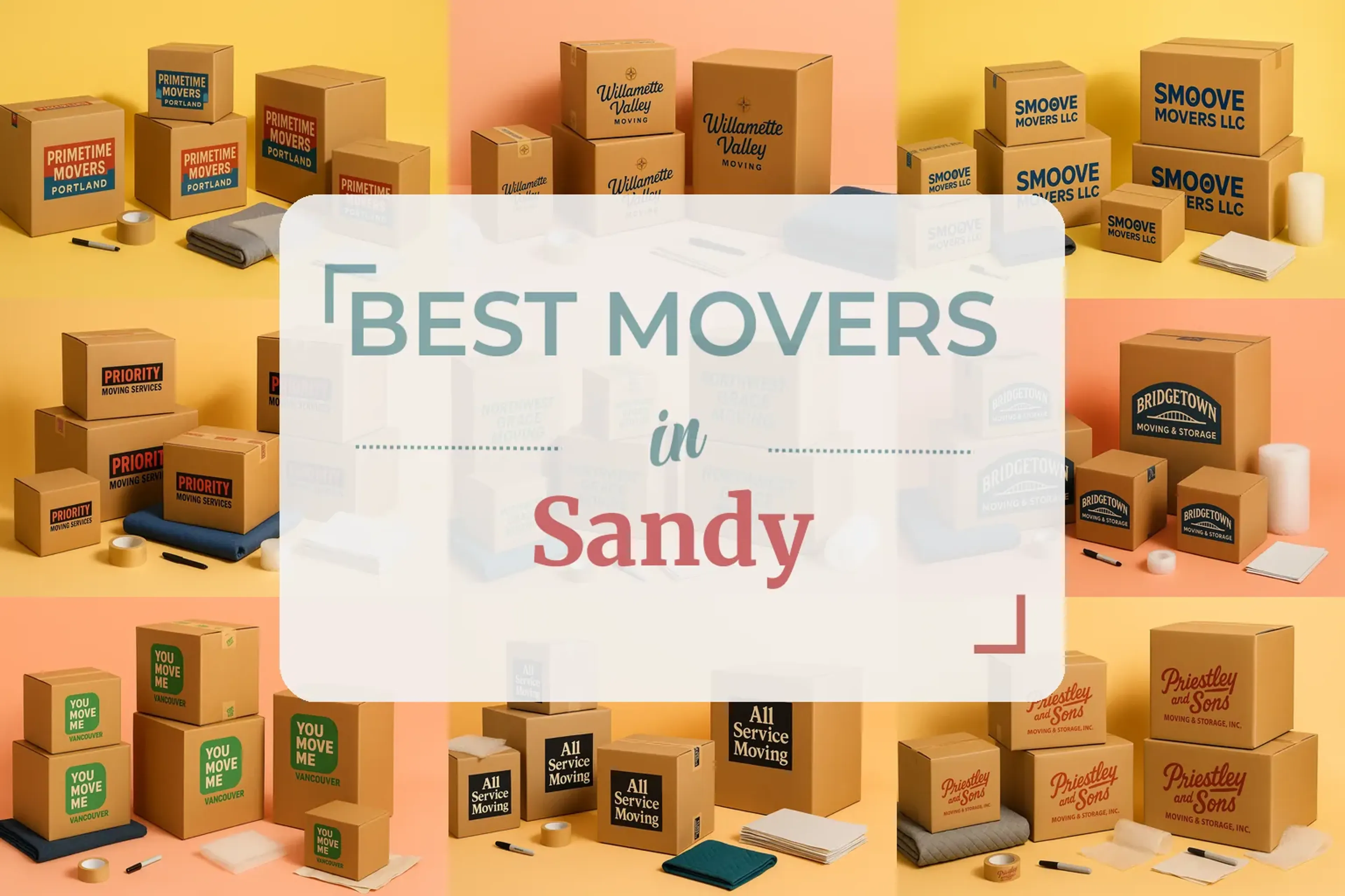Side-by-side comparison of Sandy moving companies