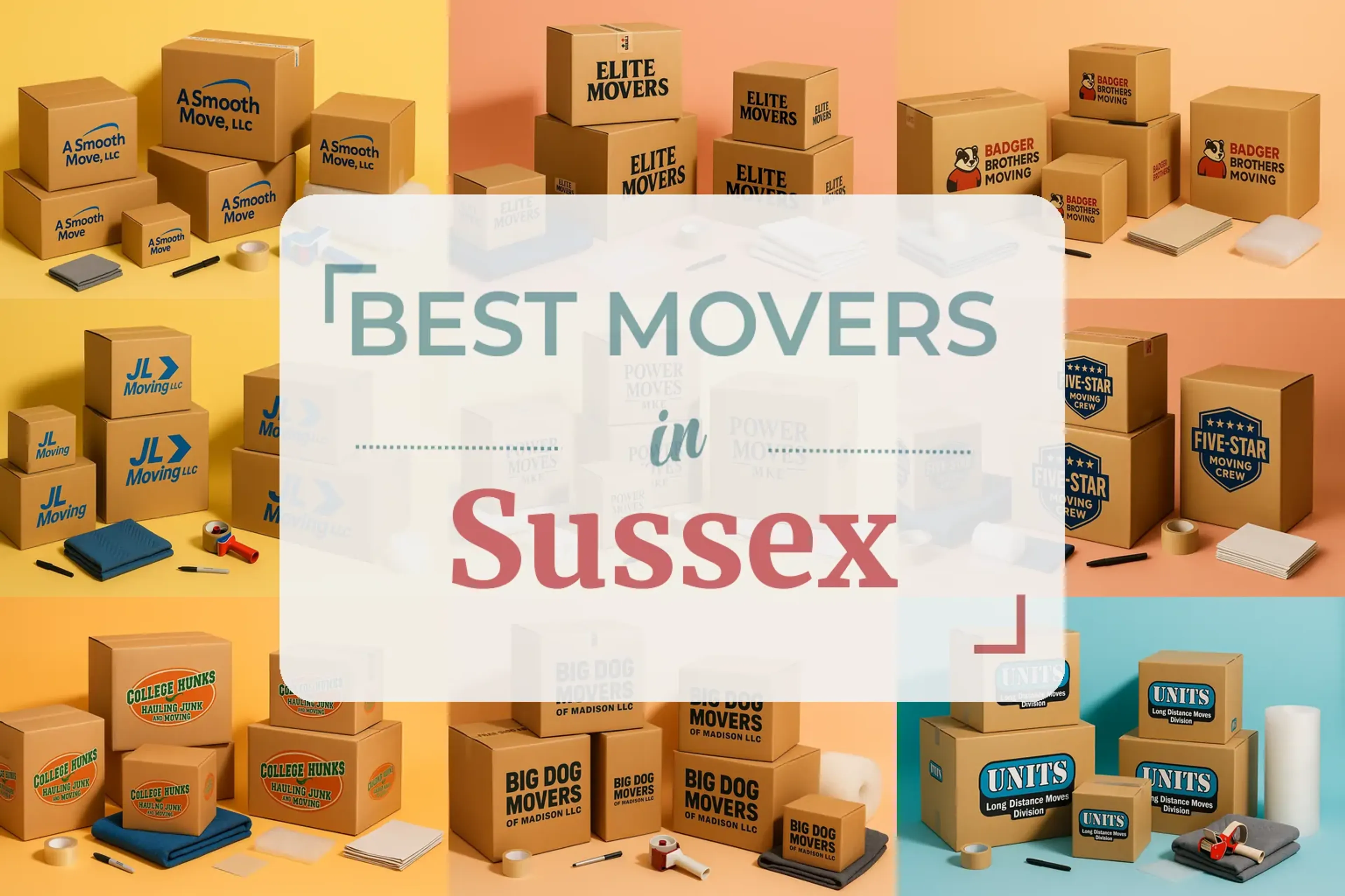 Side-by-side comparison of Sussex moving companies