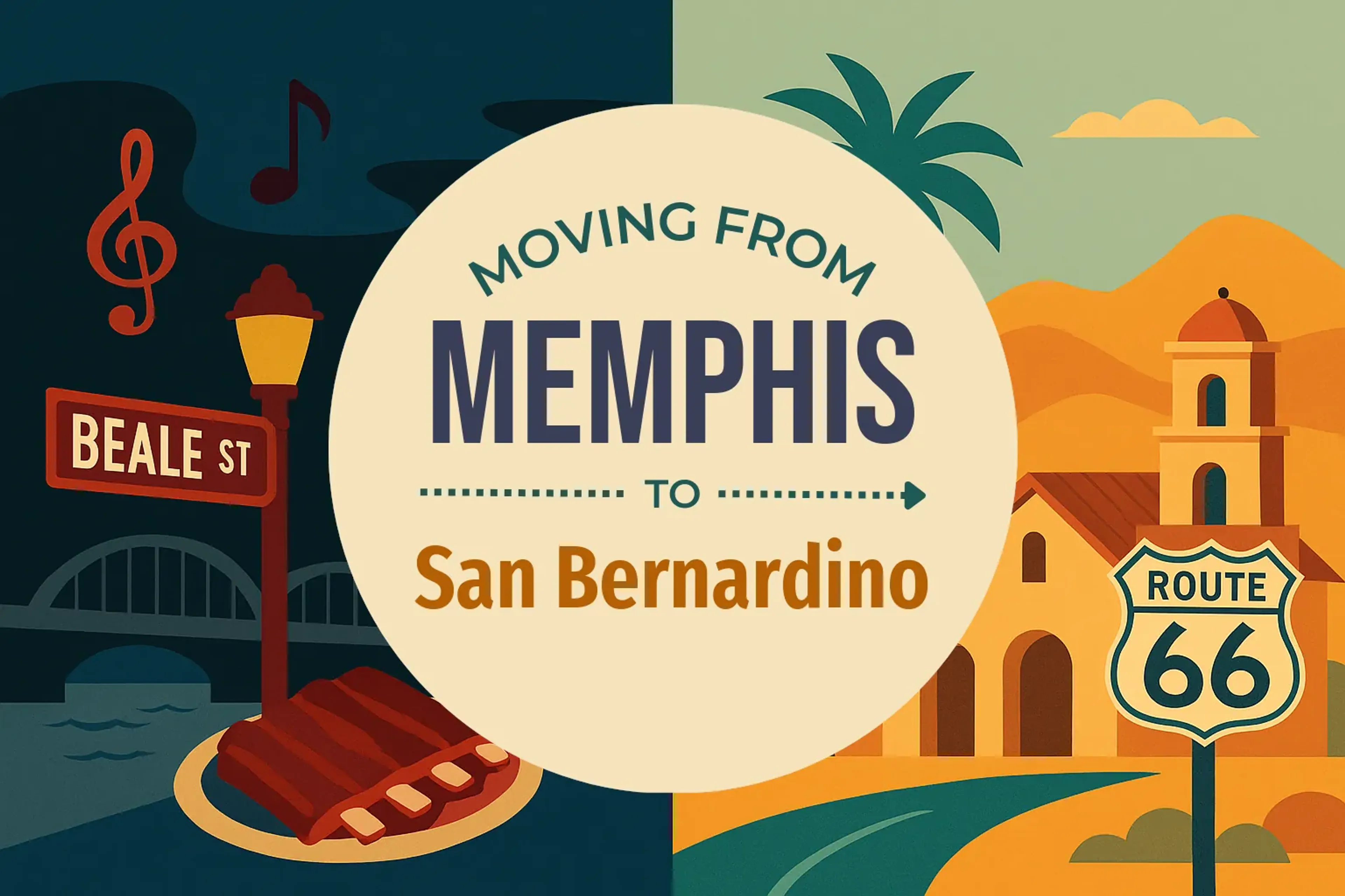 Side-by-side comparison of Memphis to San Bernardino moving companies