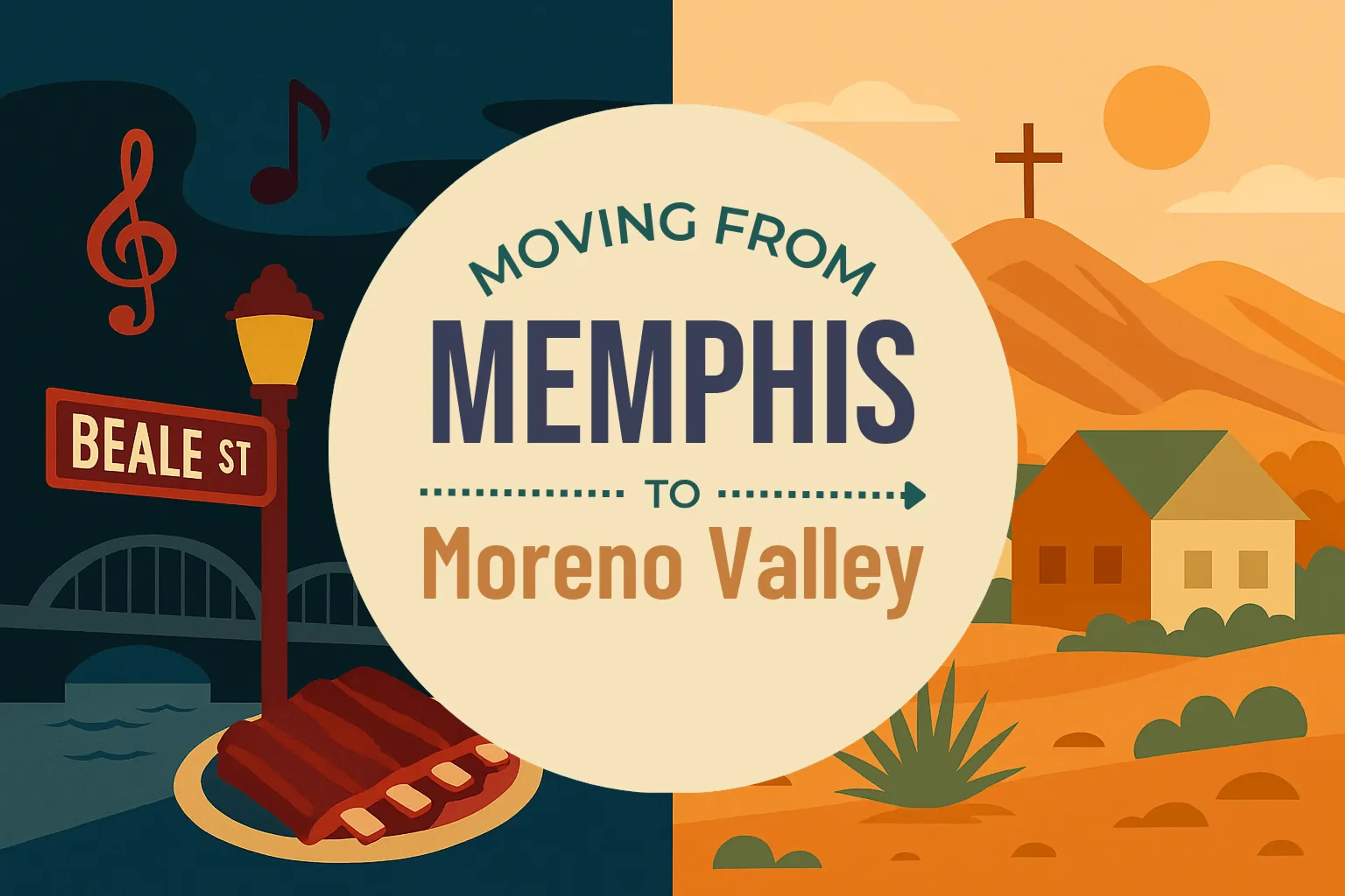 Side-by-side comparison of Memphis to Moreno Valley moving companies