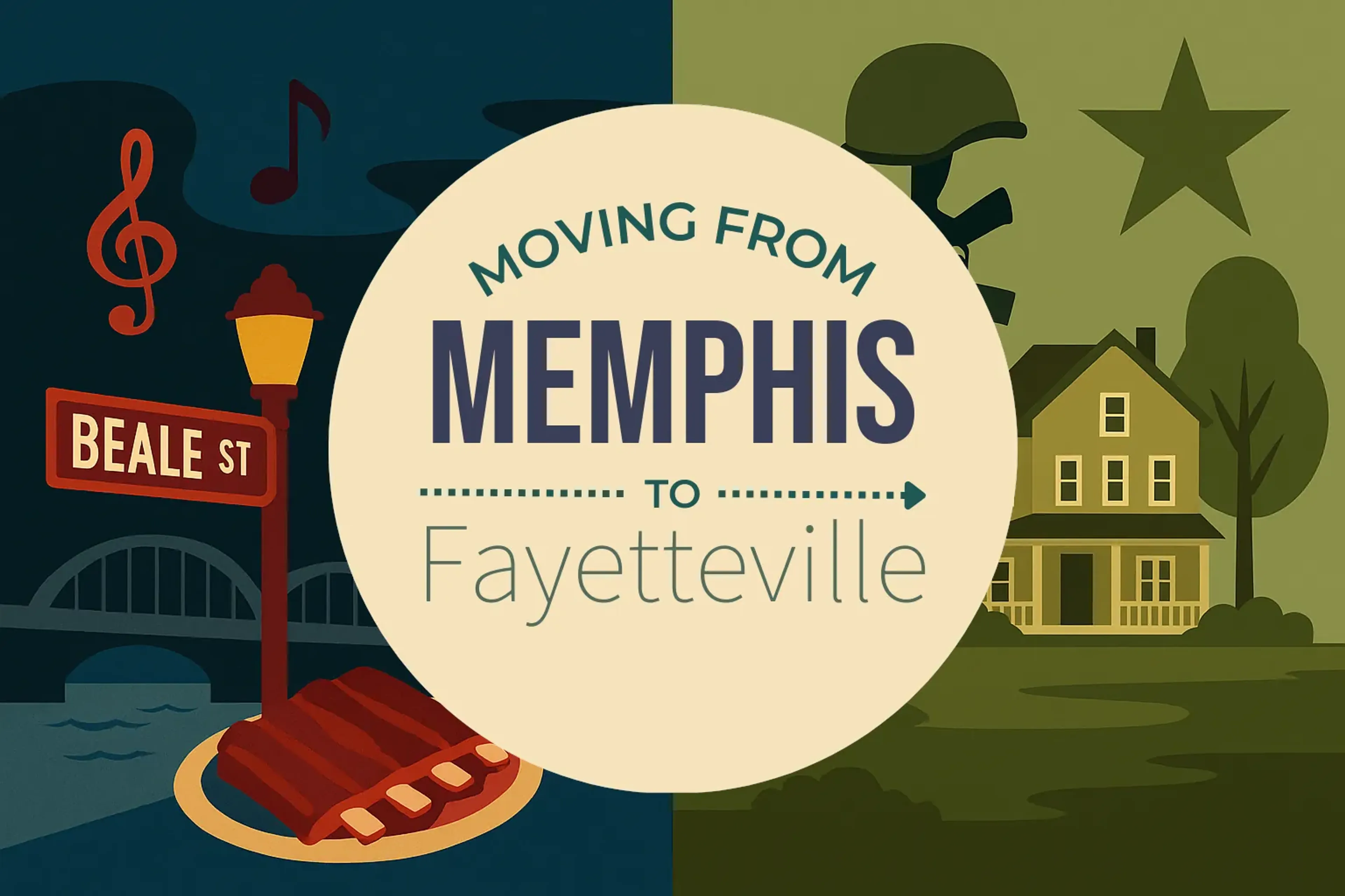 Side-by-side comparison of Memphis to Fayetteville moving companies