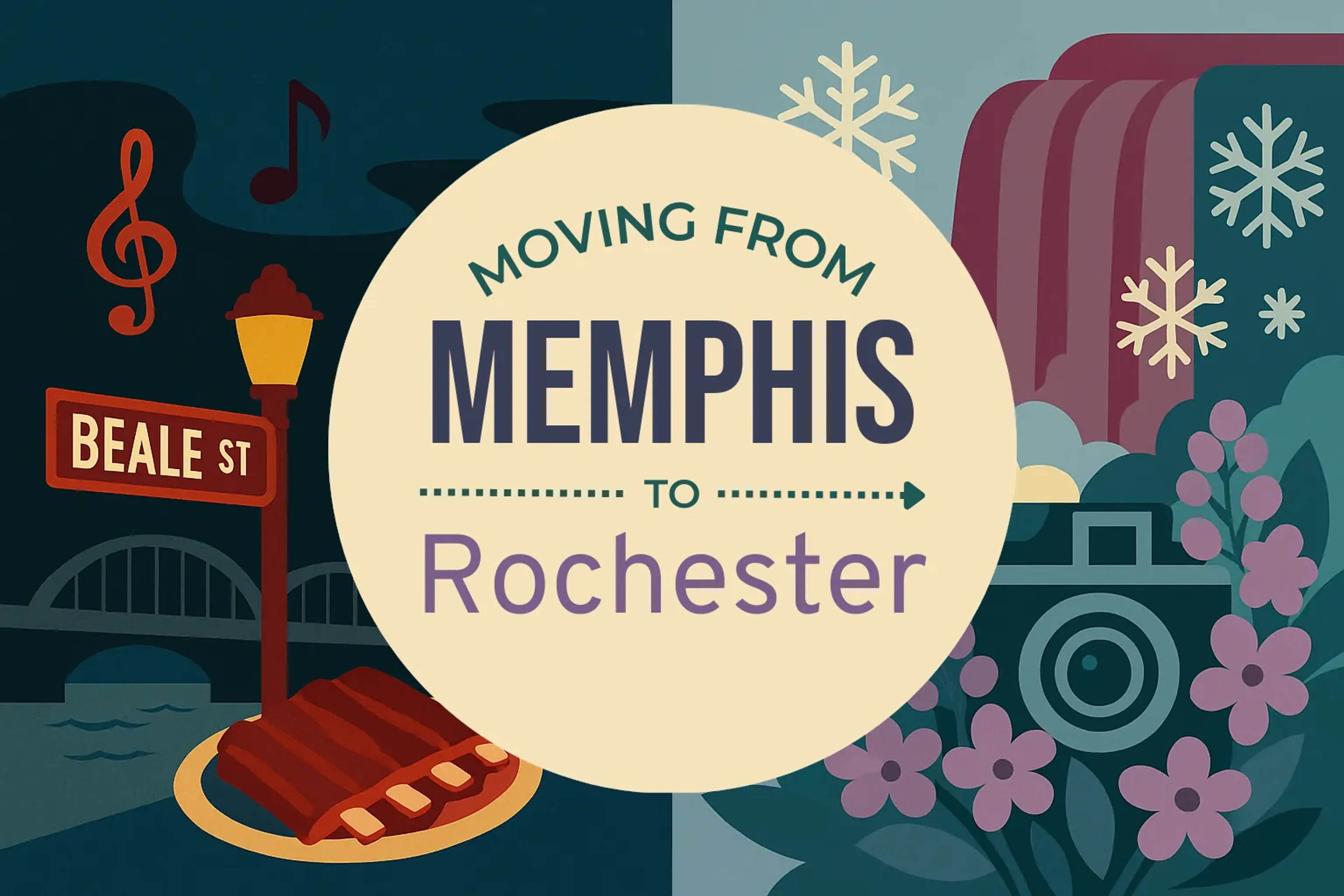 Side-by-side comparison of Memphis to Rochester moving companies
