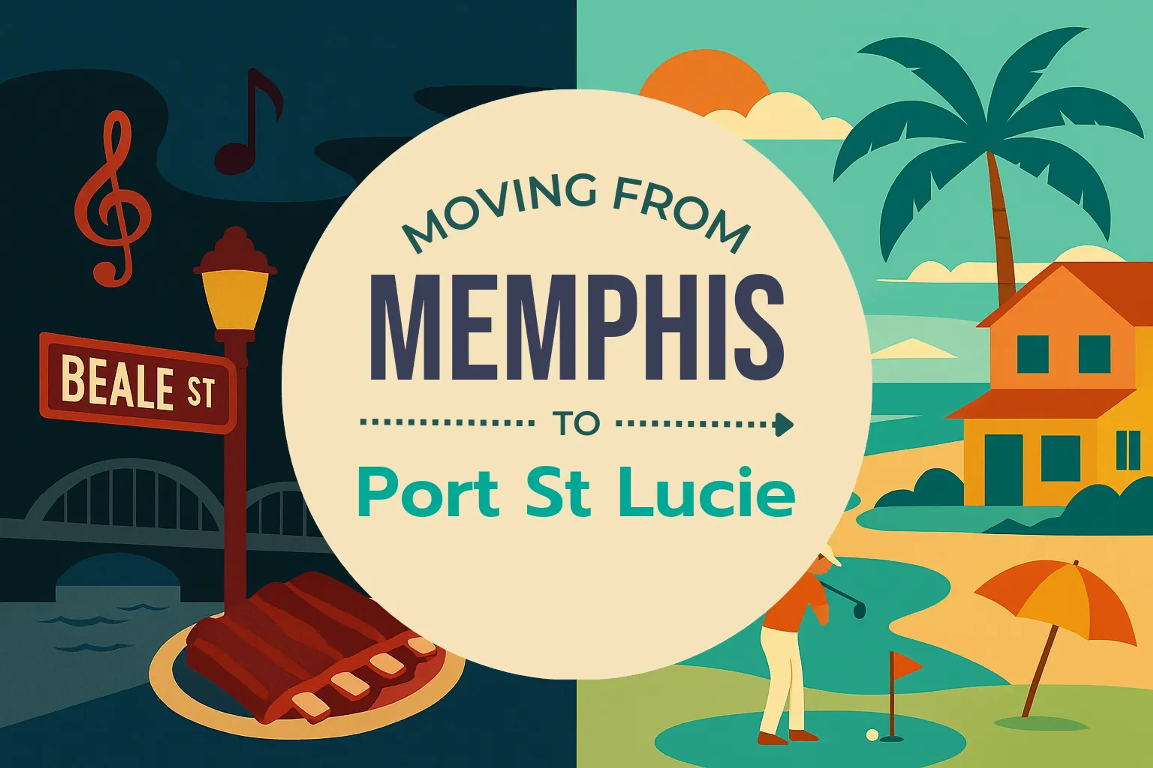 Side-by-side comparison of Memphis to Port St. Lucie moving companies