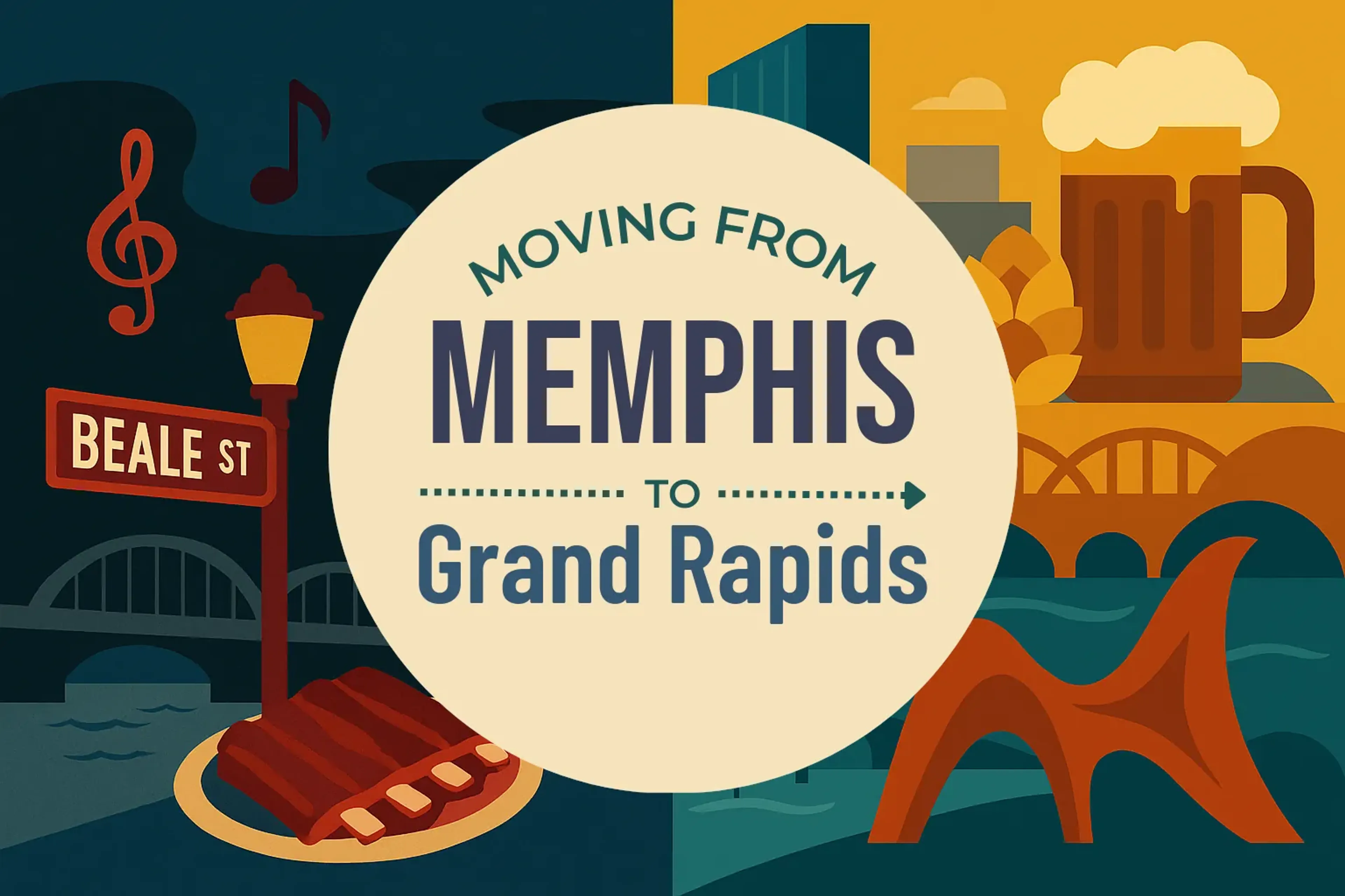 Side-by-side comparison of Memphis to Grand Rapids moving companies