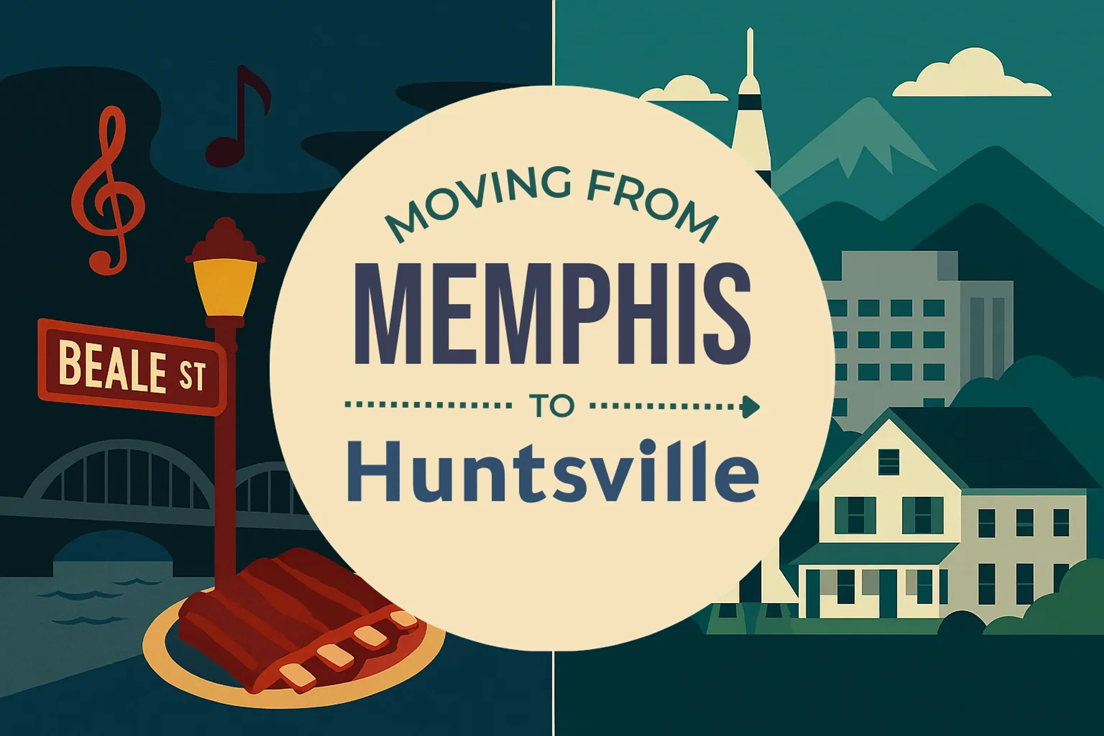 Side-by-side comparison of Memphis to Huntsville moving companies