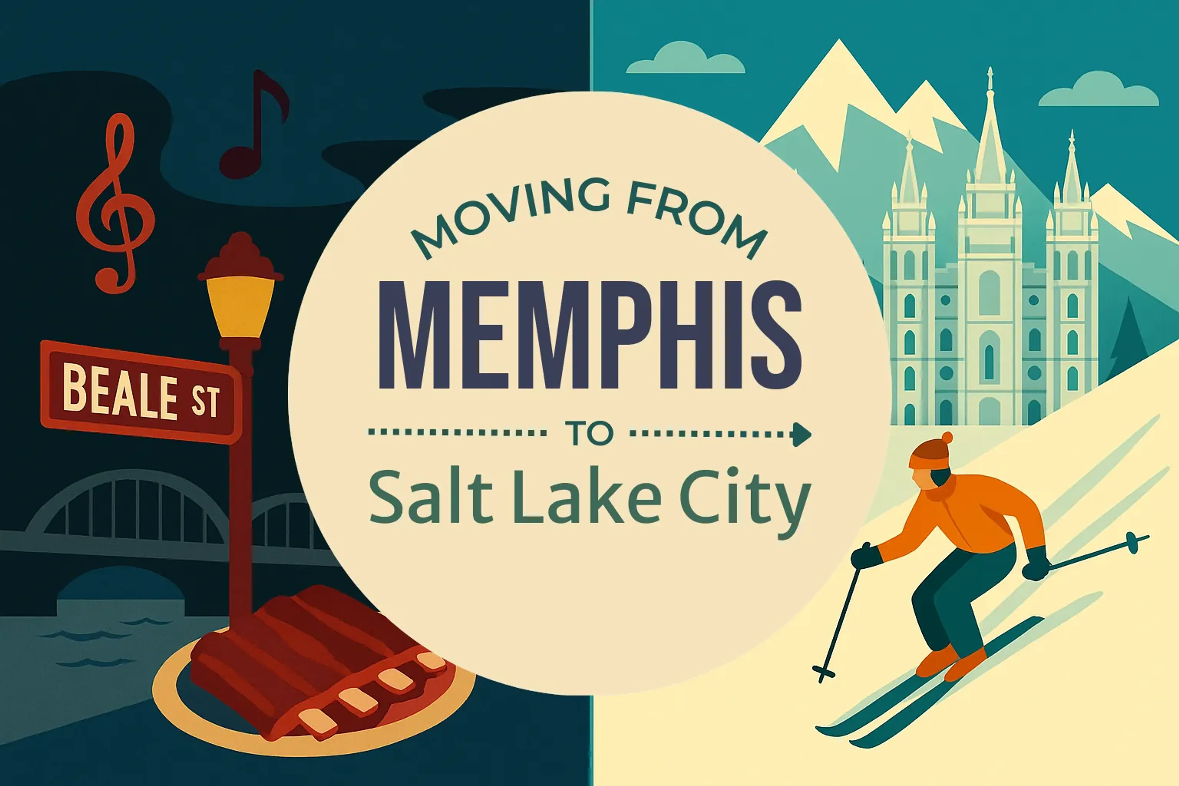 Side-by-side comparison of Memphis to Salt Lake City moving companies