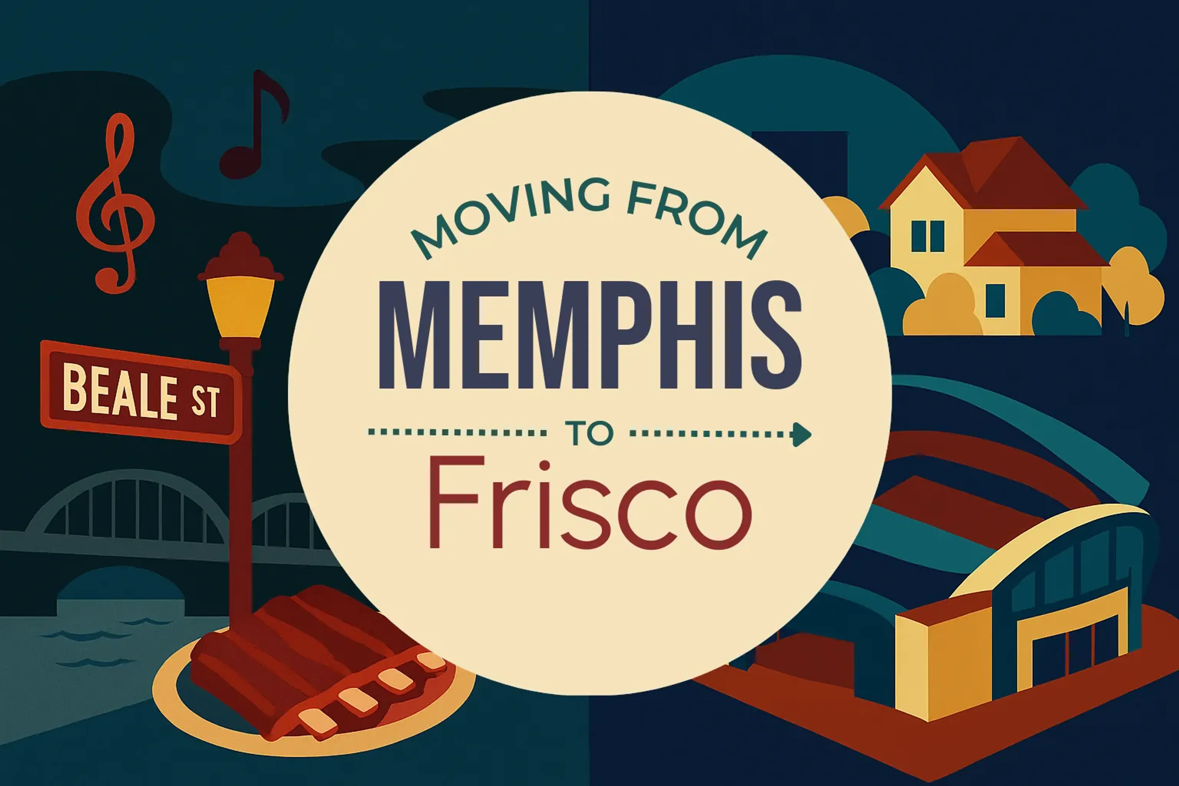 Side-by-side comparison of Memphis to Frisco moving companies