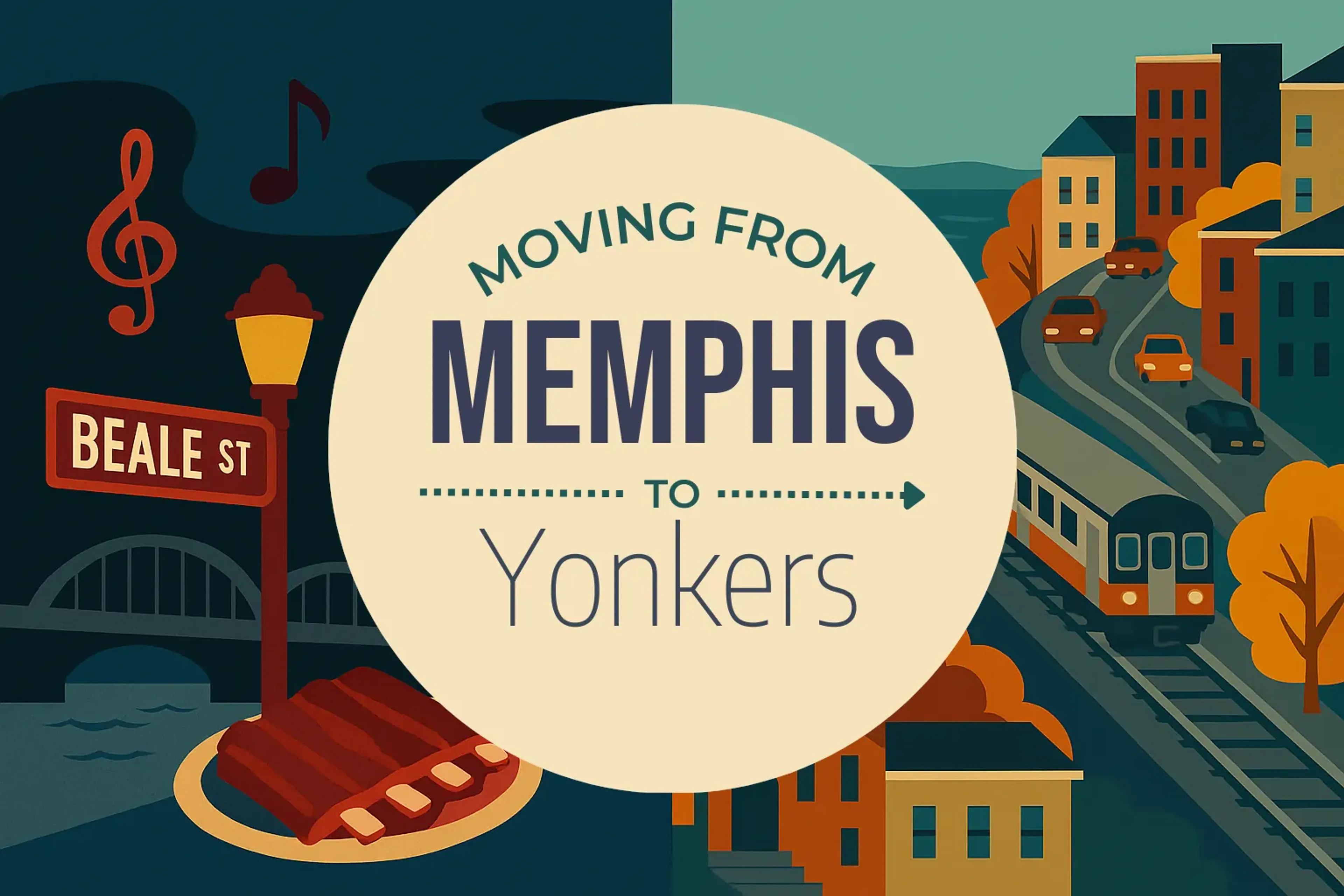 Side-by-side comparison of Memphis to Yonkers moving companies