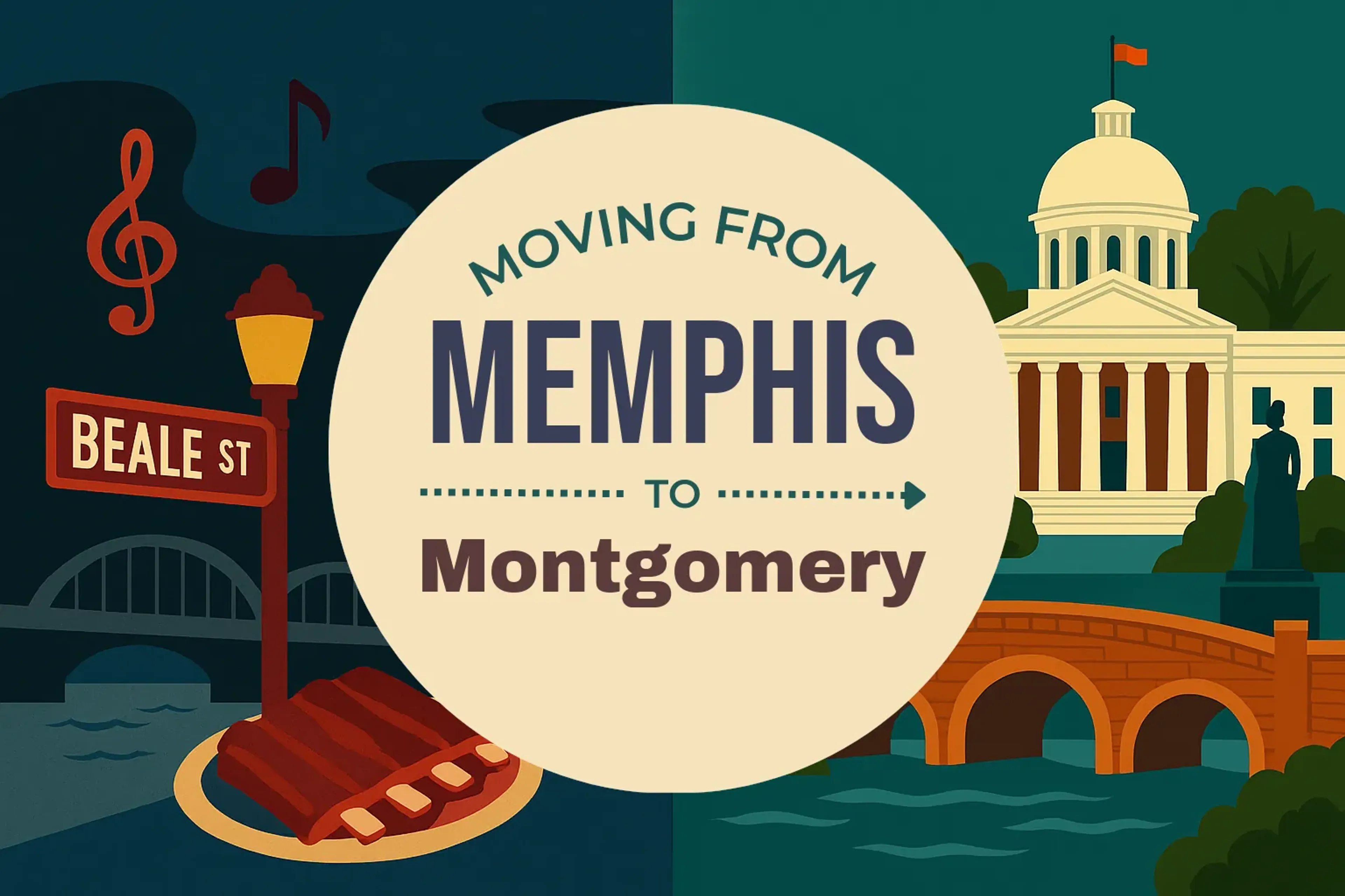 Side-by-side comparison of Memphis to Montgomery moving companies