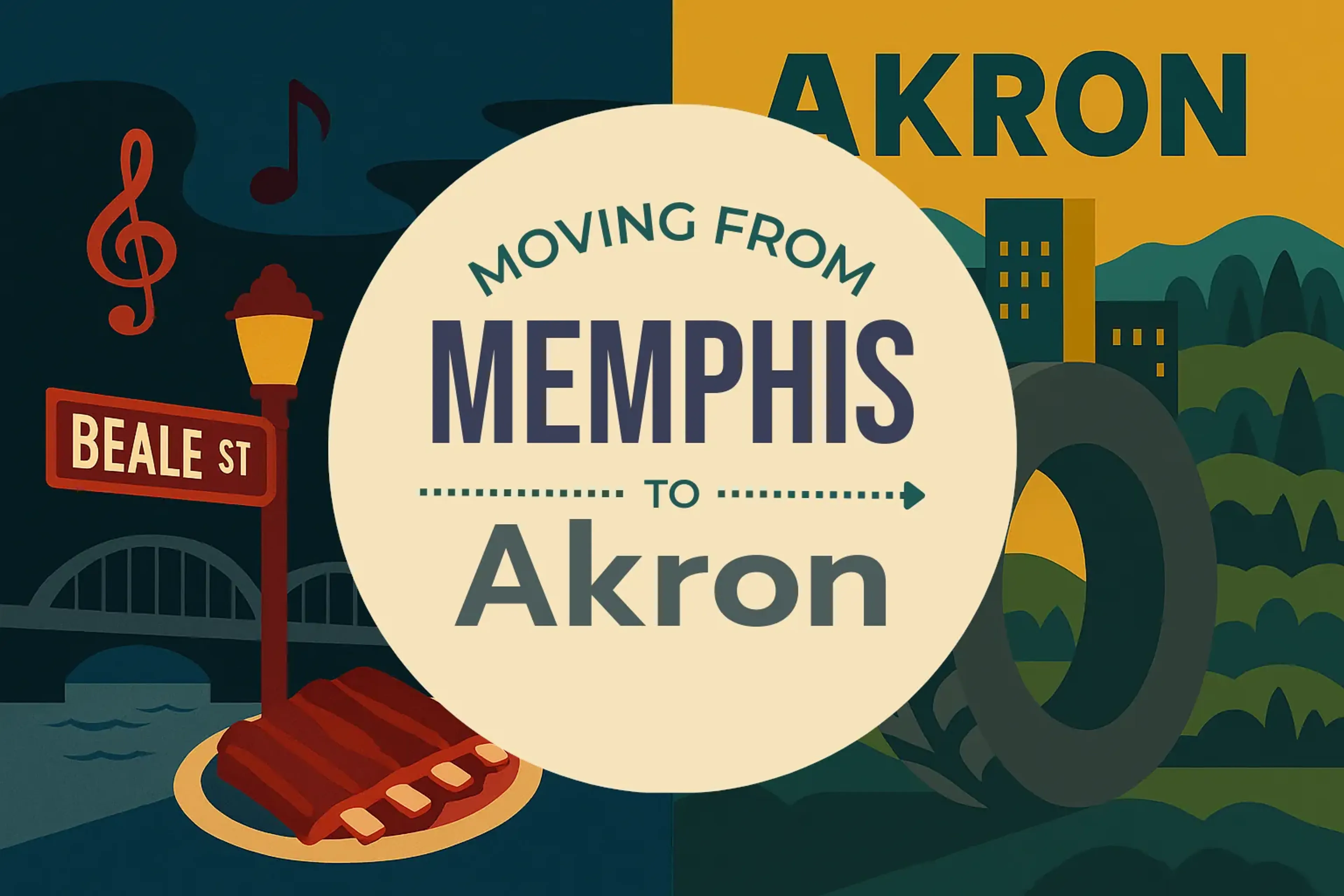 Side-by-side comparison of Memphis to Akron moving companies