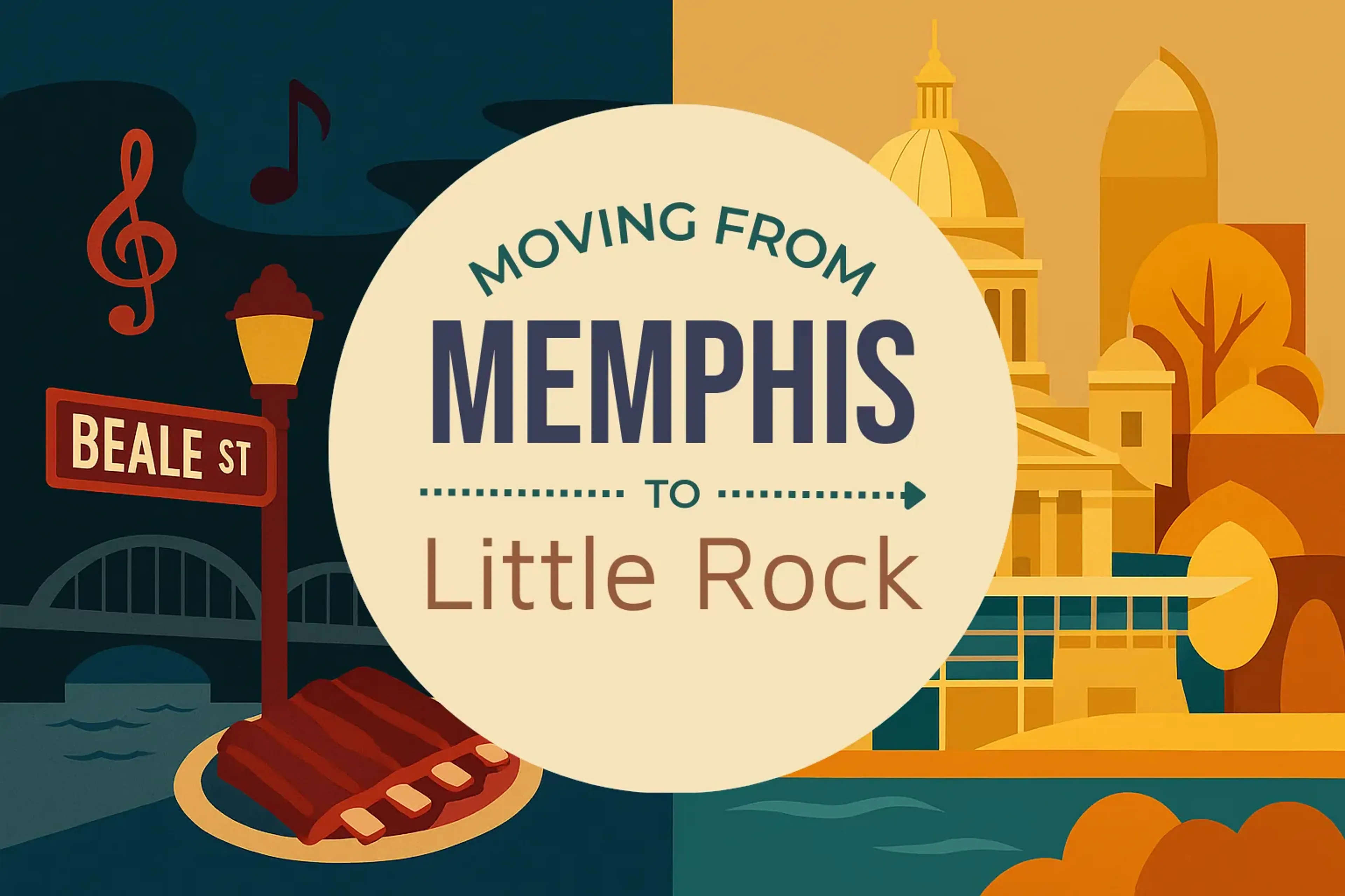 Side-by-side comparison of Memphis to Little Rock moving companies