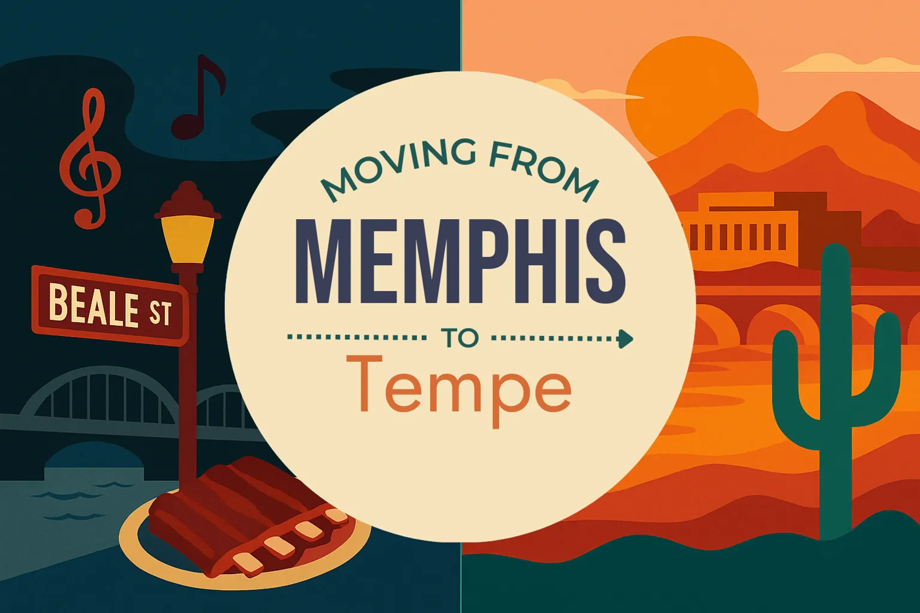 Side-by-side comparison of Memphis to Tempe moving companies