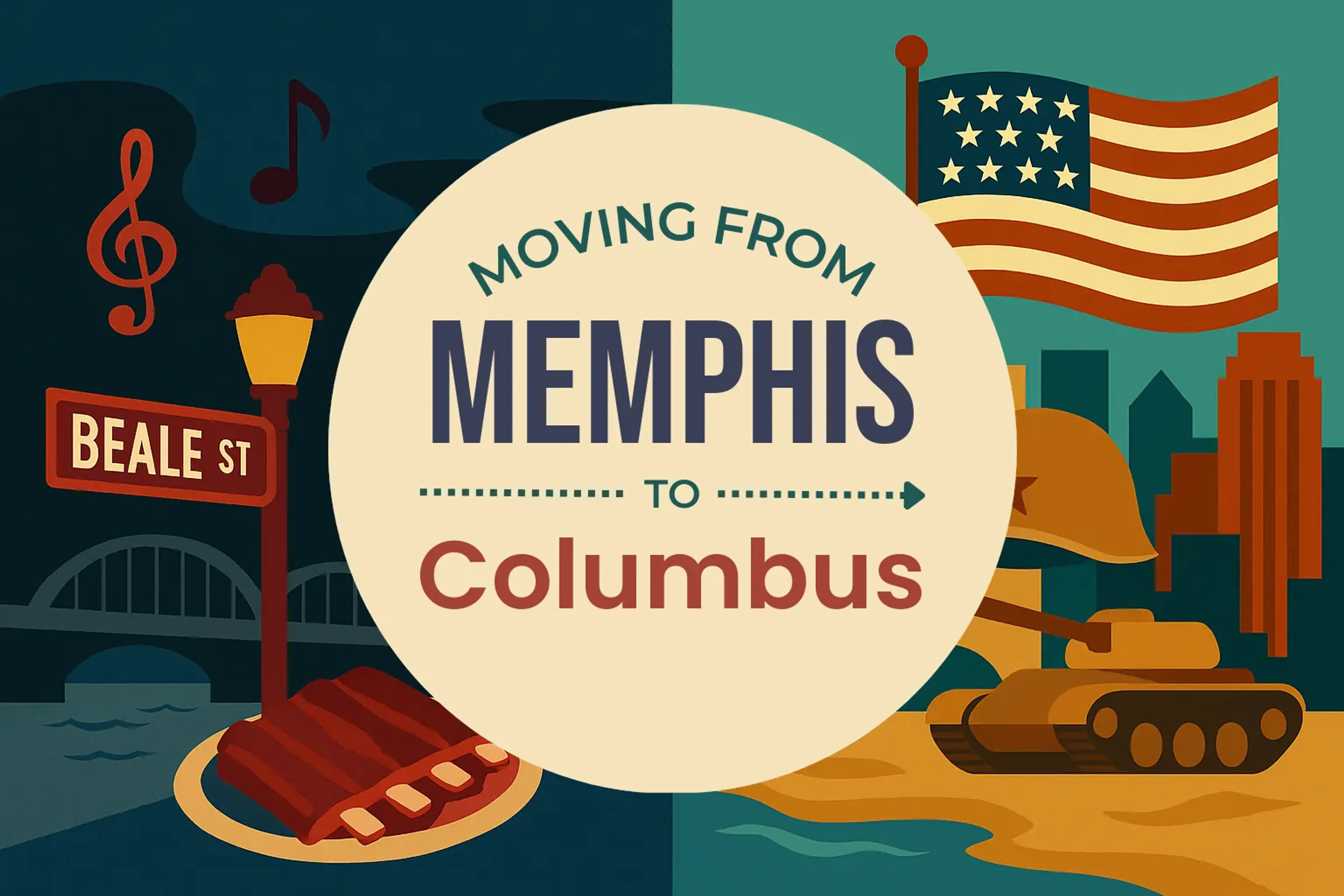 Side-by-side comparison of Memphis to Columbus moving companies