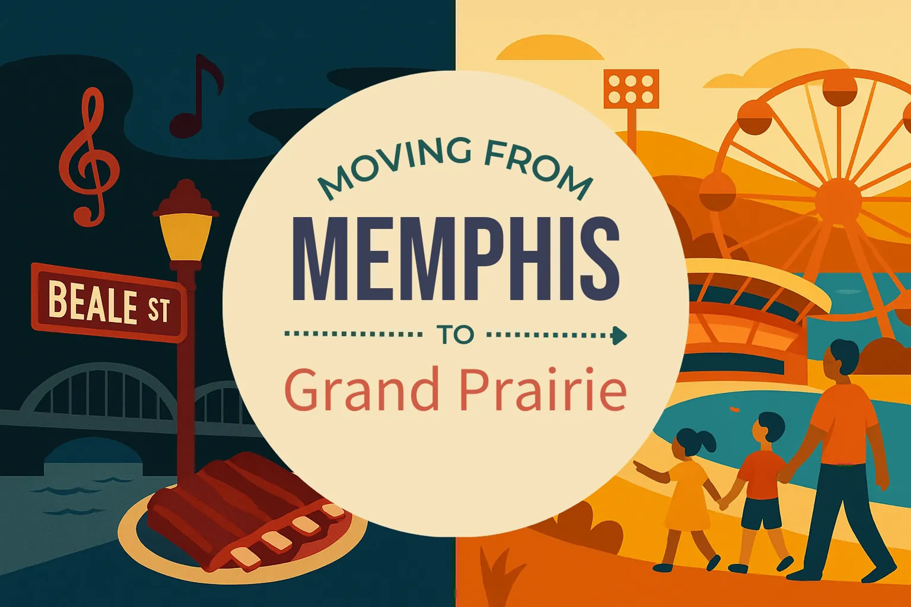 Side-by-side comparison of Memphis to Grand Prairie moving companies