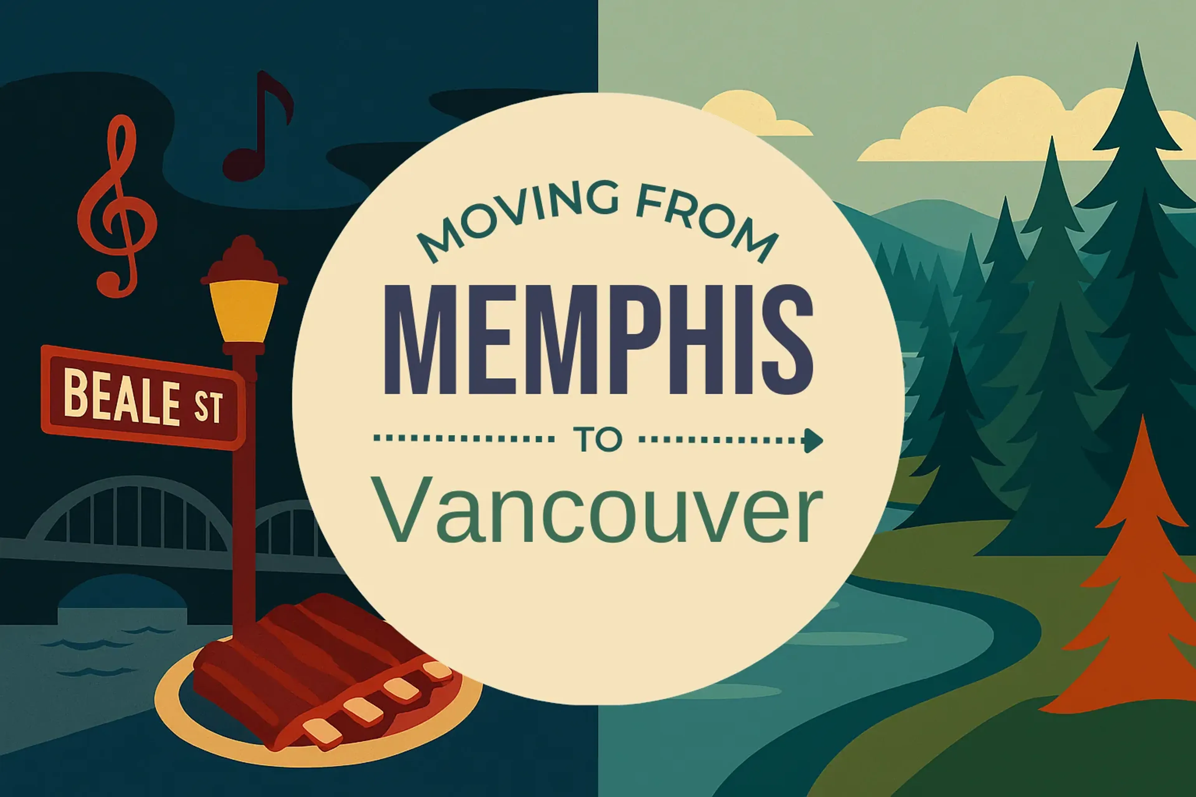 Side-by-side comparison of Memphis to Vancouver moving companies